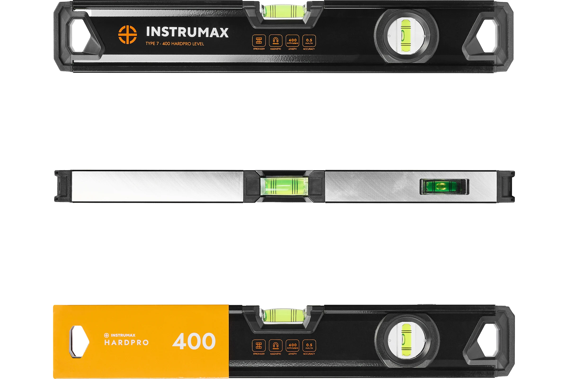 Уровень противоударный, магнитный INSTRUMAX HARDPRO 400 IM0192