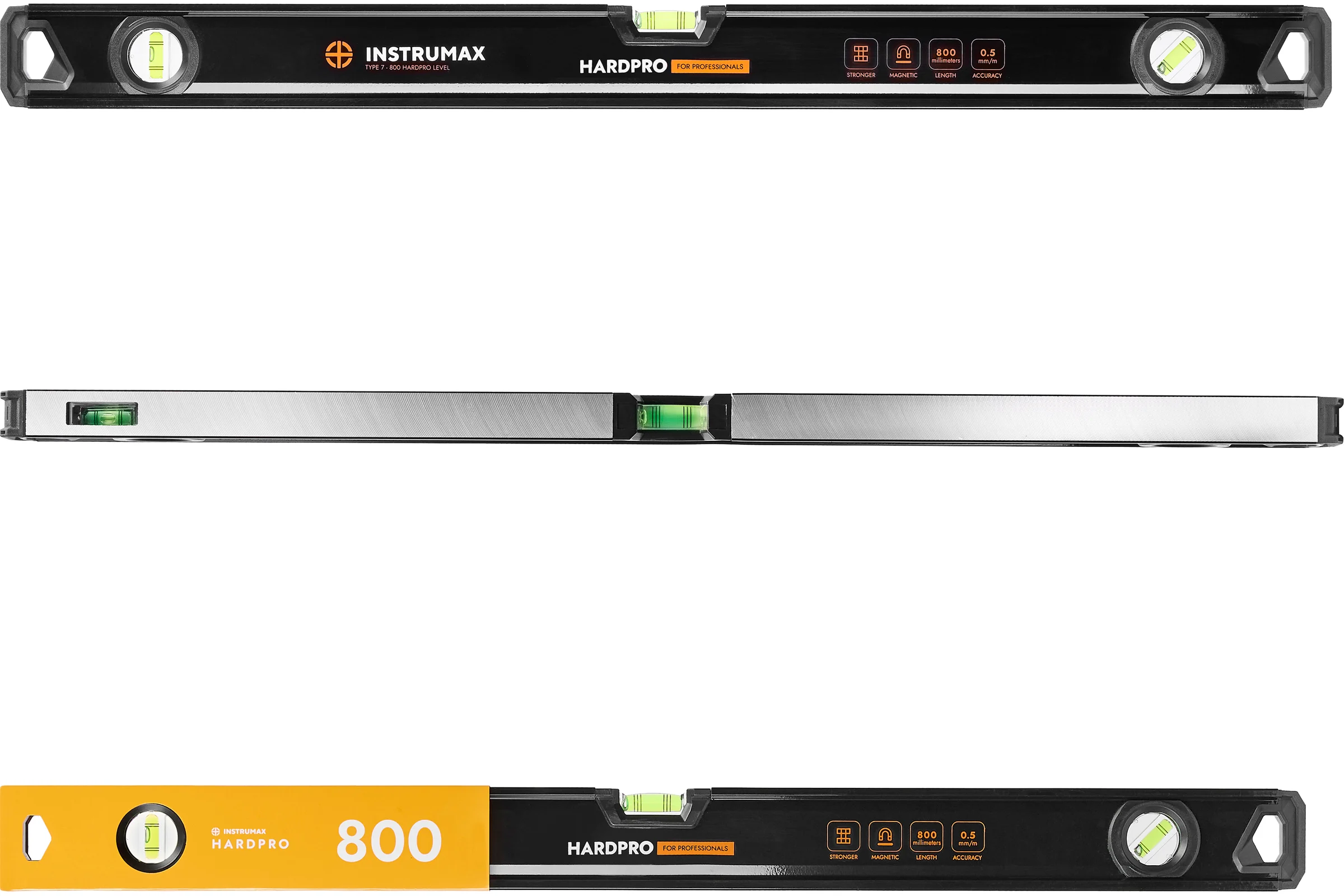 Уровень противоударный, магнитный INSTRUMAX HARDPRO 800 IM0194