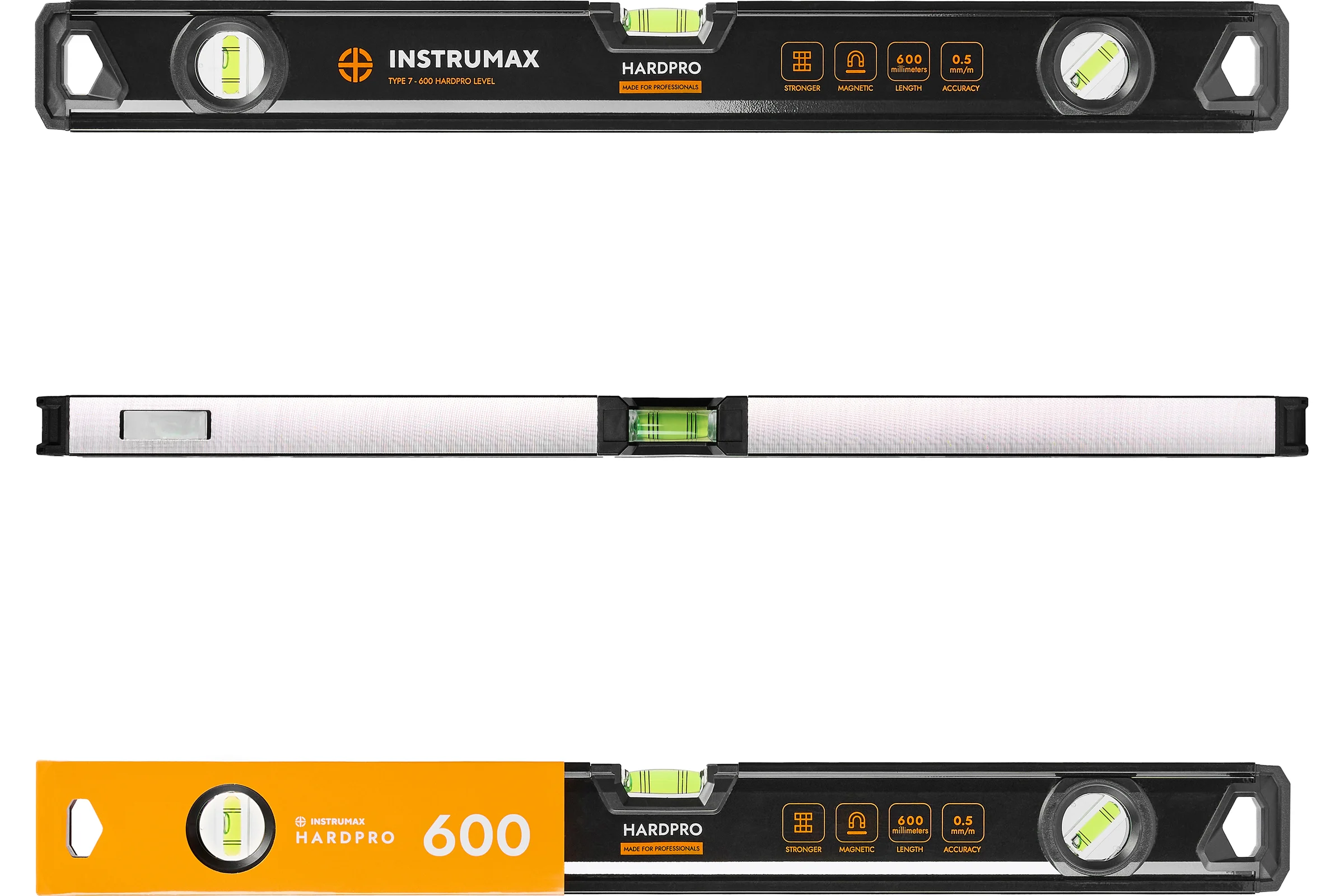 Уровень противоударный, магнитный INSTRUMAX HARDPRO 600 IM0193