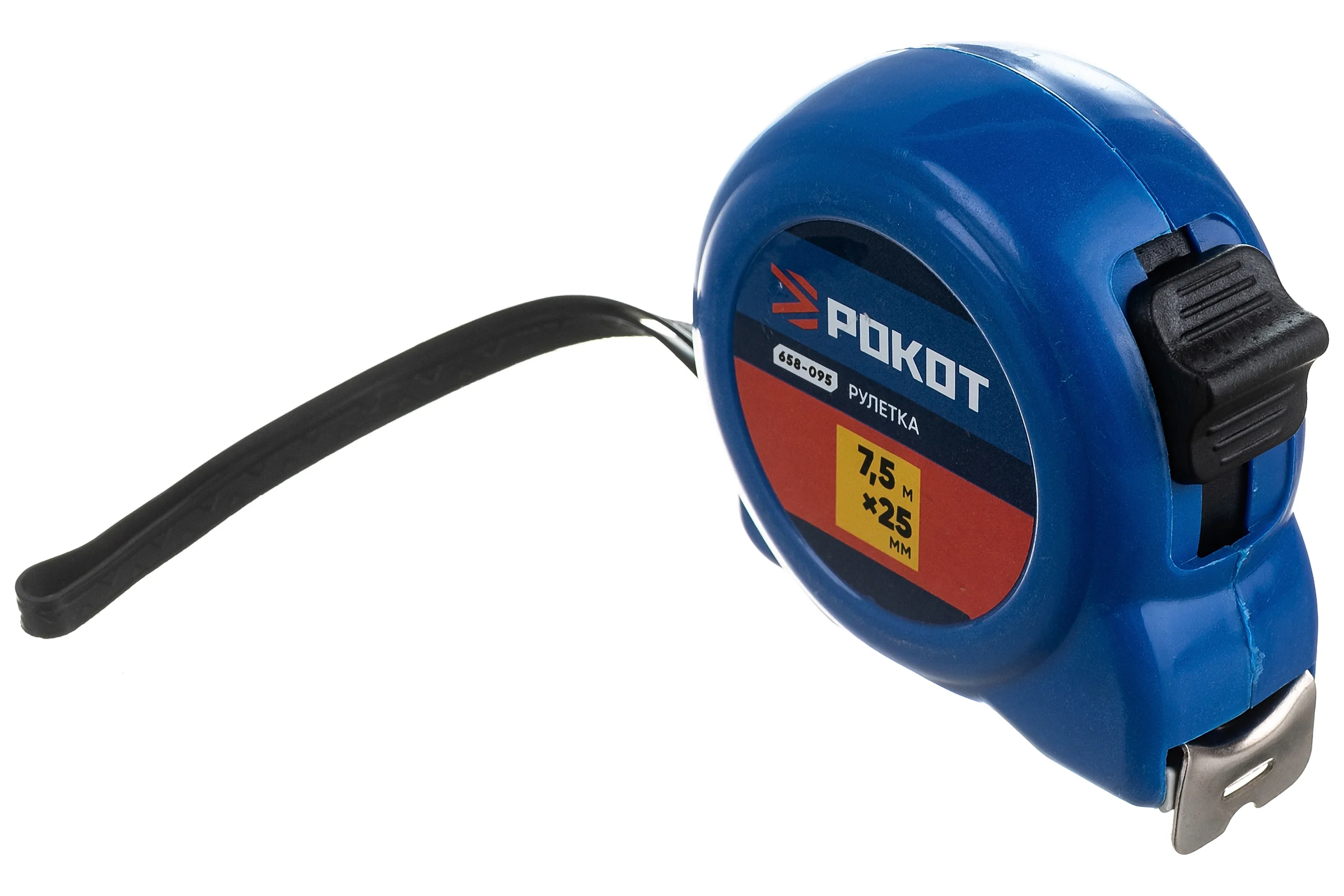 Рулетка РОКОТ пластик, 7,5мх25мм 658-095