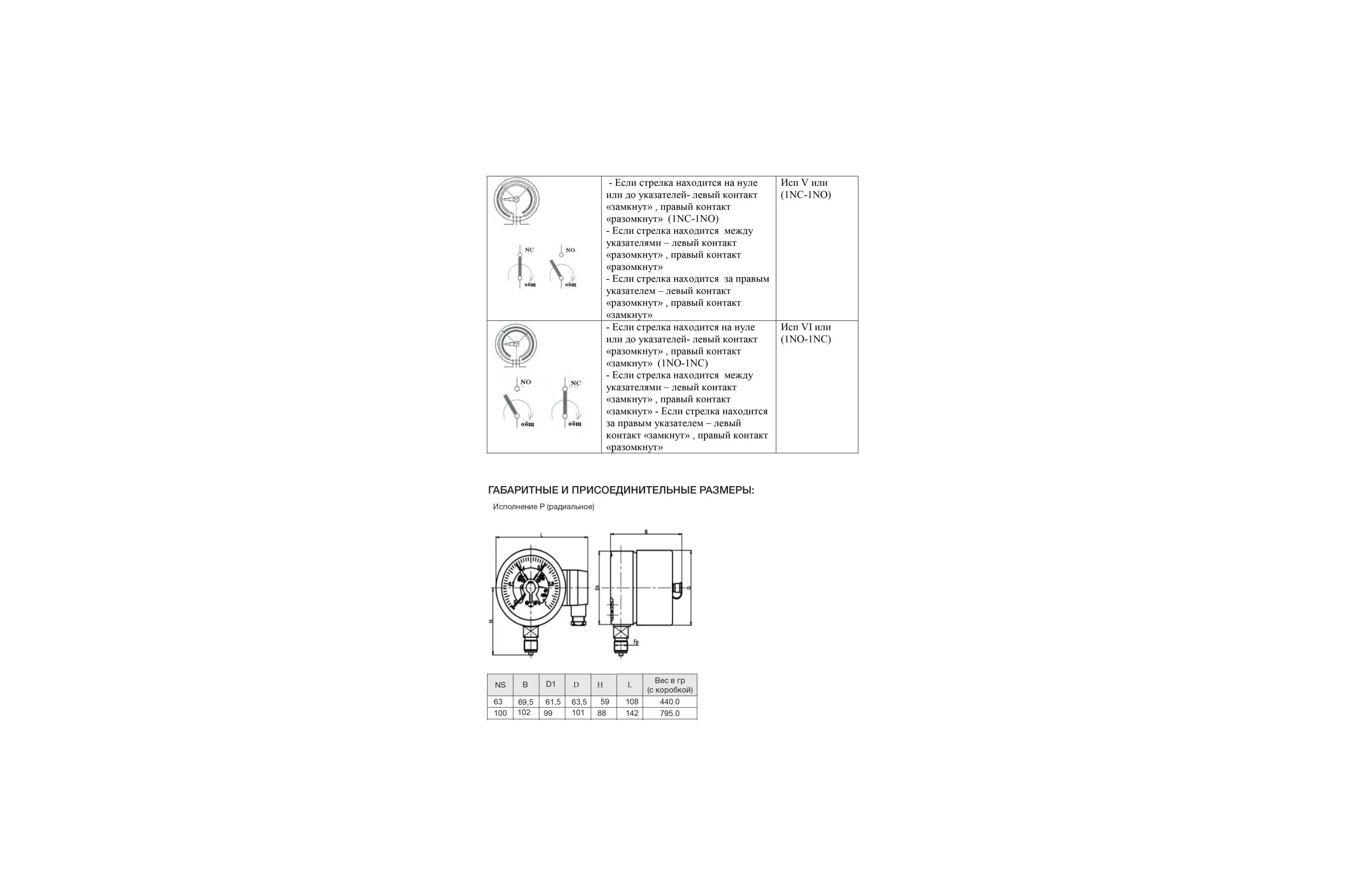 Манометр электроконтактный BD ДМЭ 100 V Р (0-40) бар, кл.1,0, G1/2 1000610151