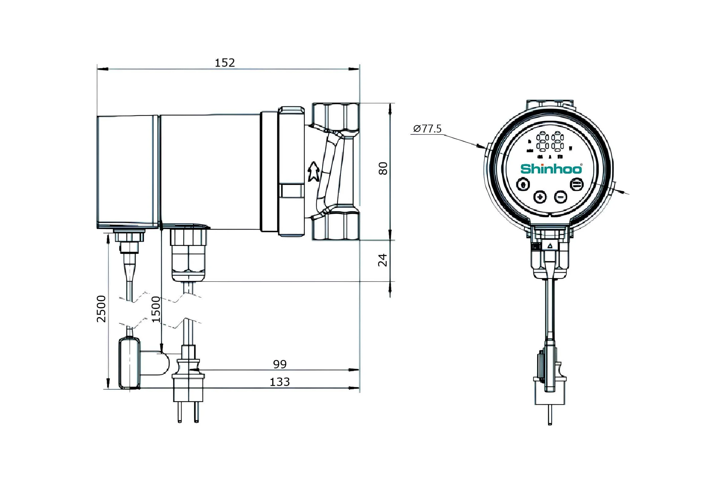 Насос циркуляционный SHINHOO INSTANT PRO 15-1.5 1х230V 71311002