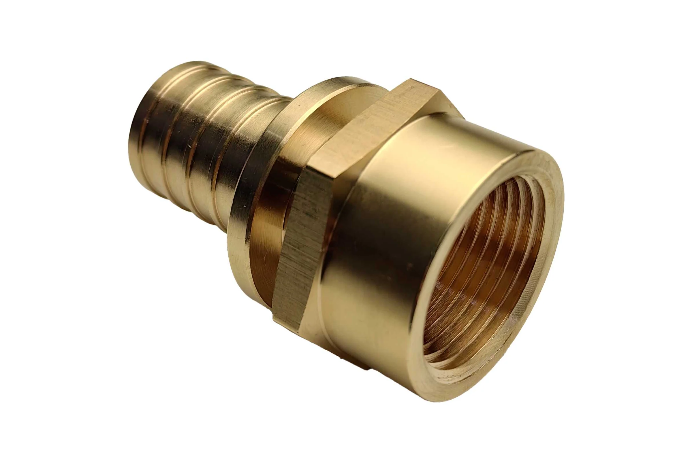 Муфта для PE-X/PE-RT труб РОС аксиальная латунь Дн 32х1 ВР  (130-1612) R0345086