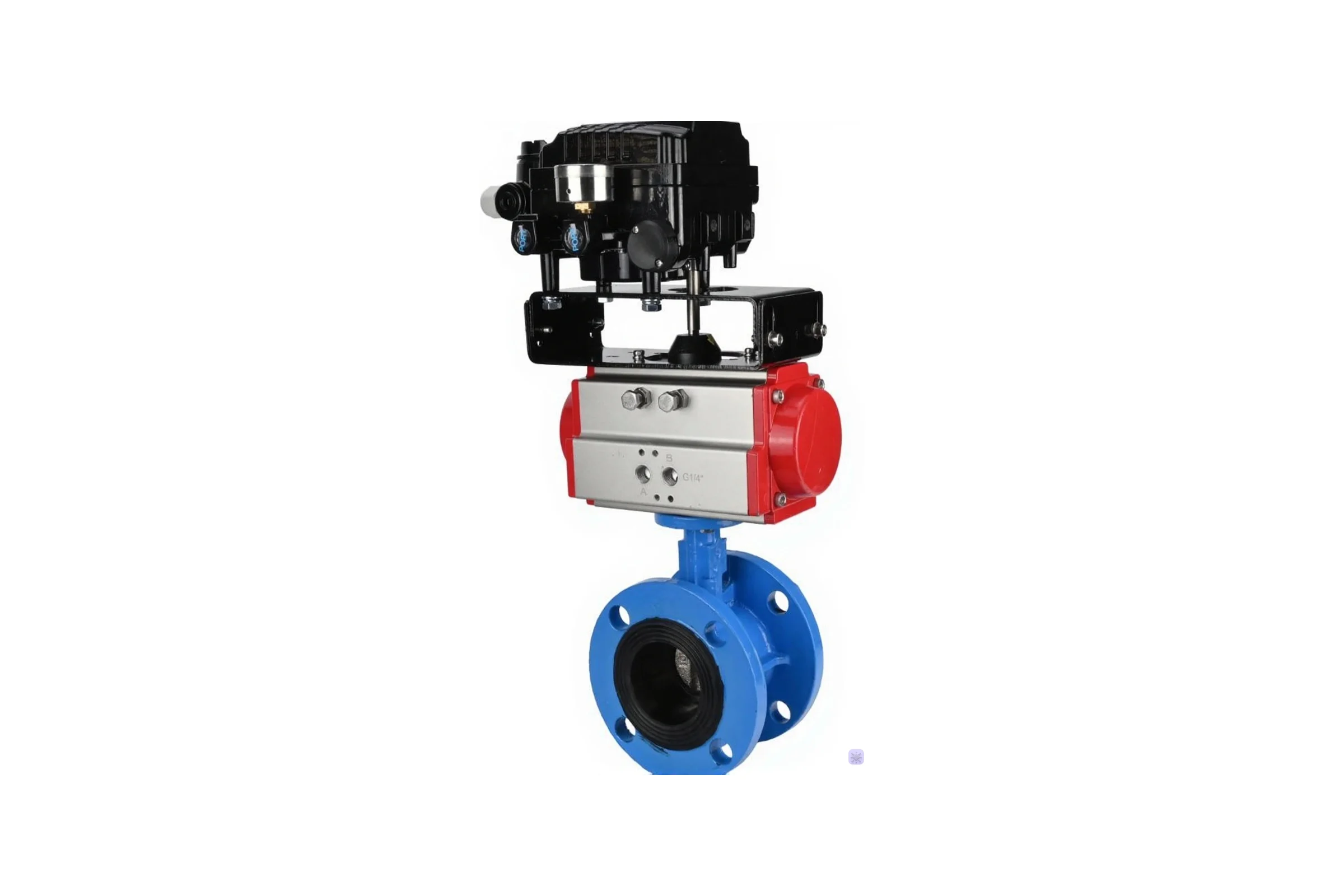 Затвор дисковый поворотный DN.ru GGG40-GGG40-EPDM-2W-H Ду150 Ру16 фланц. EPDM, пн.привод DA-130, позиц. EPRP1-NU-0-08, руч.дубл. HDM-1 D050-90859