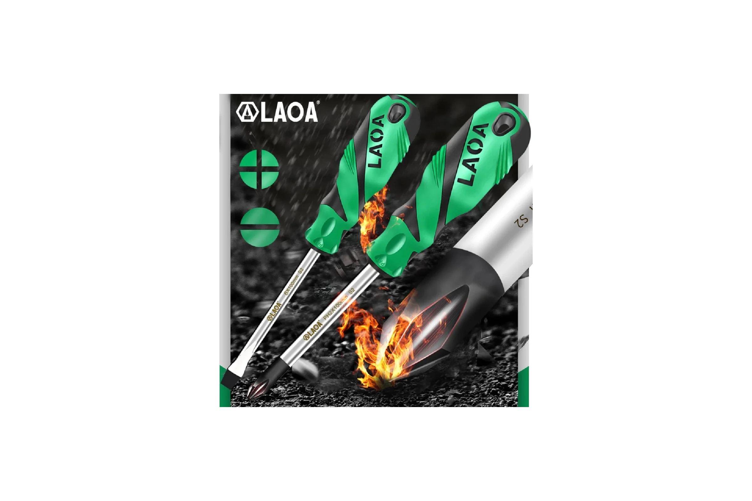 Отвёртка шлицевая LAOA SL5х150 Намагниченный наконечник LA612515B