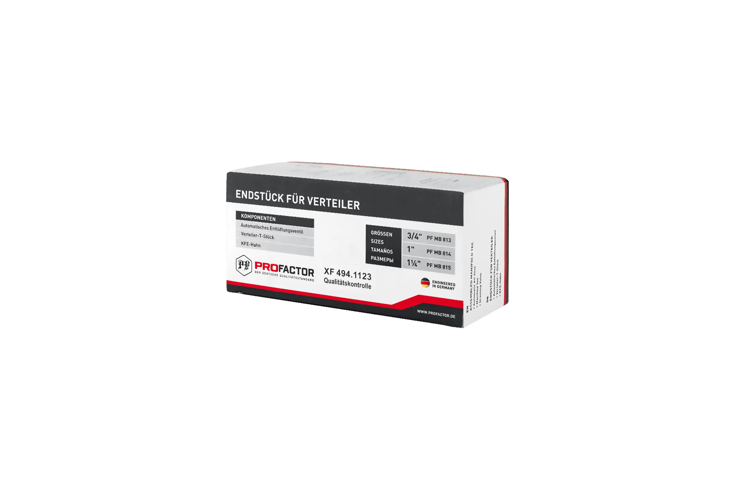 Тройник коллекторный с воздухоотводчиком и дренажным краном PROFACTOR 3/4 PF MB 813RB