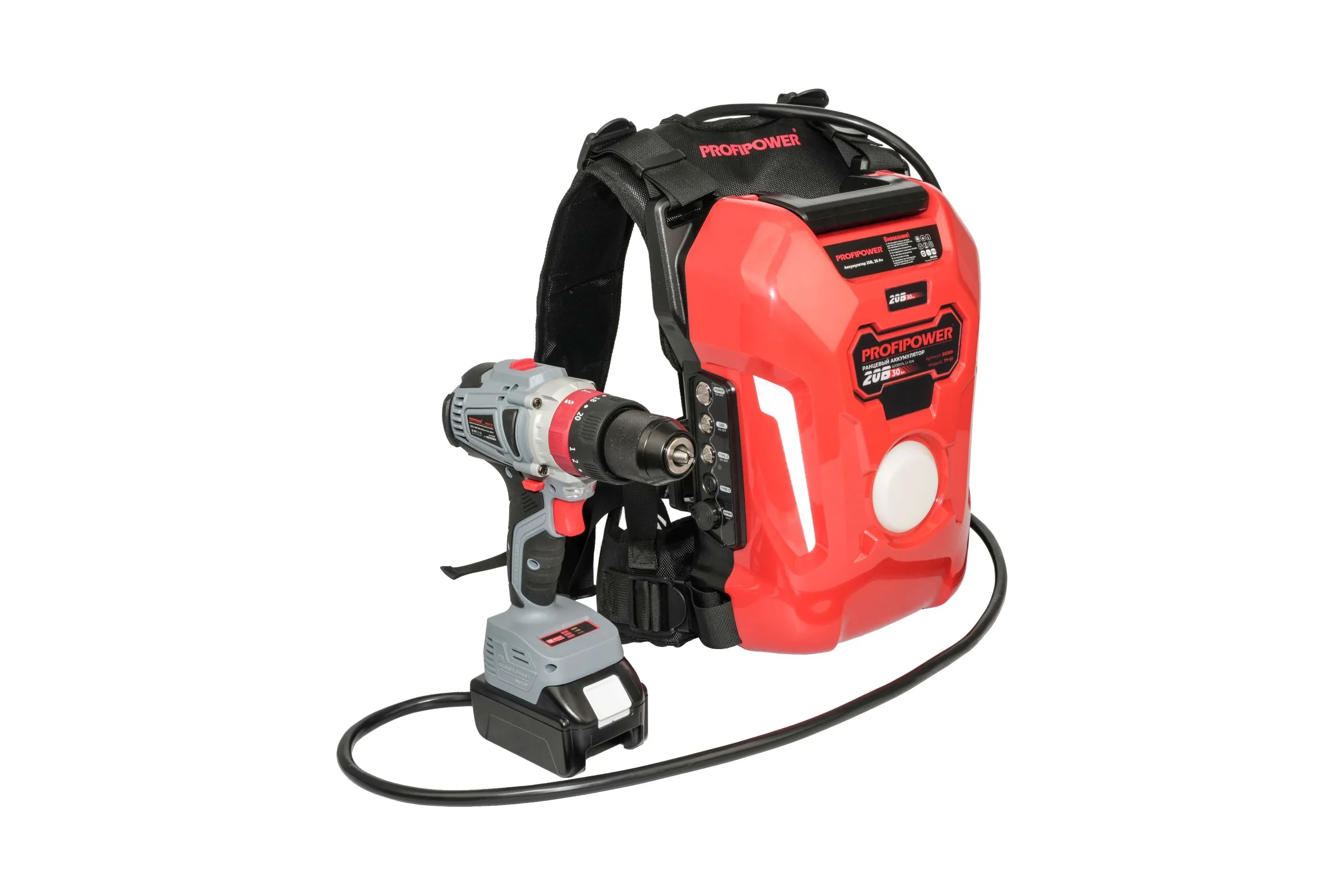 Аккумулятор ранцевый Profipower T7-01 30Ач 20В, Li-ION, 30Ач, 600Вт/ч E0369