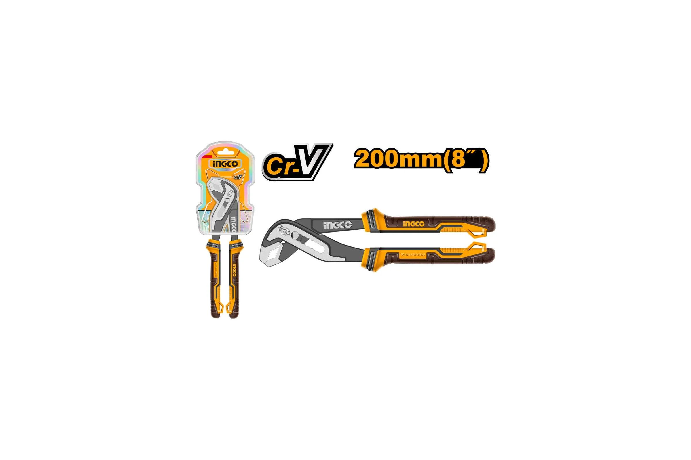 Клещи переставные INGCO 200 мм (6/36) INDUSTRIAL,, шт HPP28208