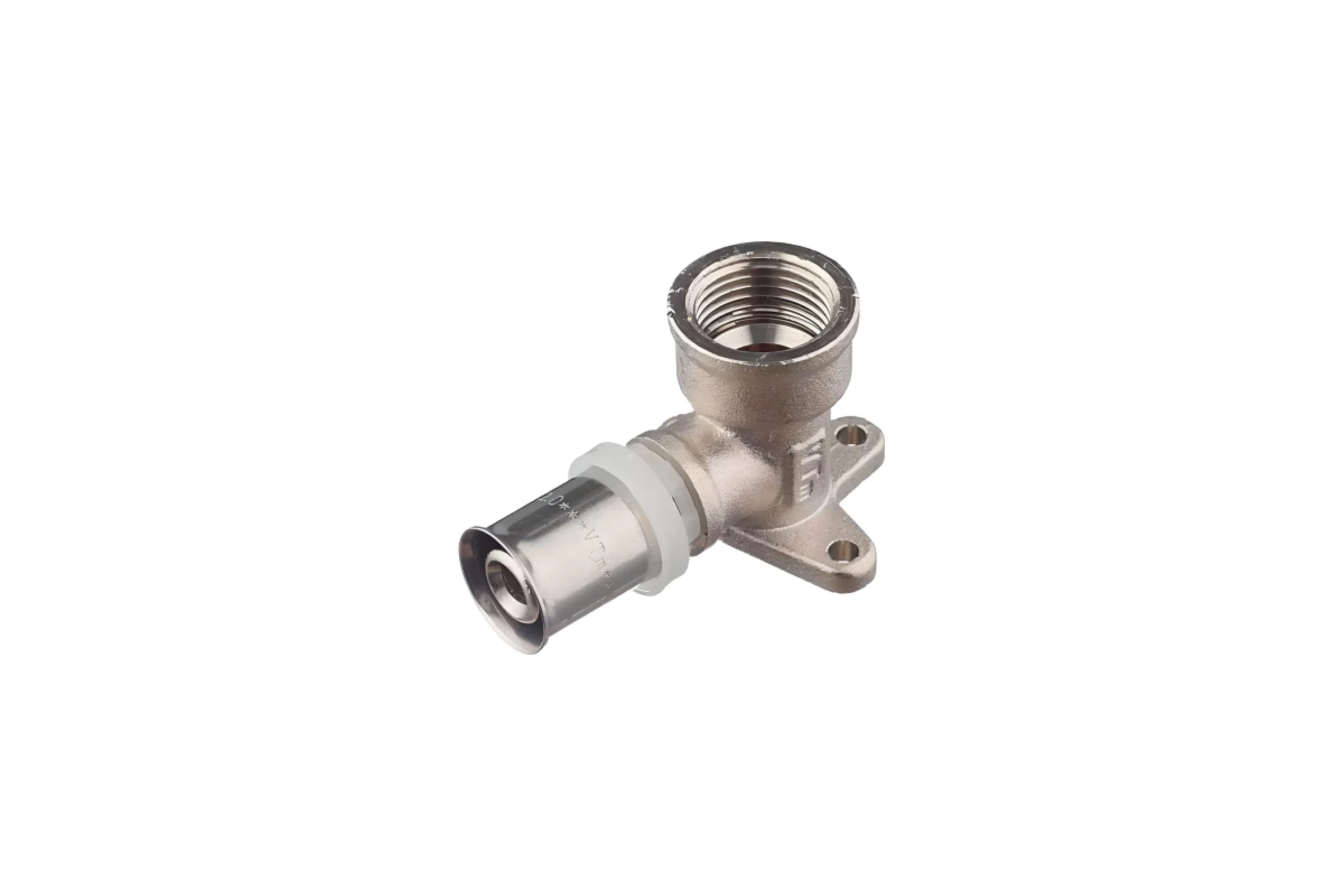 Уголок ViEiR 90° 20×1/2 F, пресс, латунный, с креплением VRKL203FC (V)