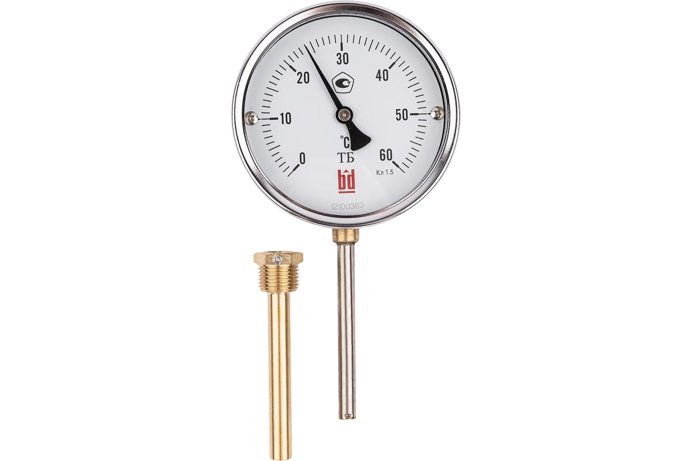 Биметаллический термометр BD ТБ 100Р/64 (-40-60 °C), G 1/2, 1,5 рос, 515141111288