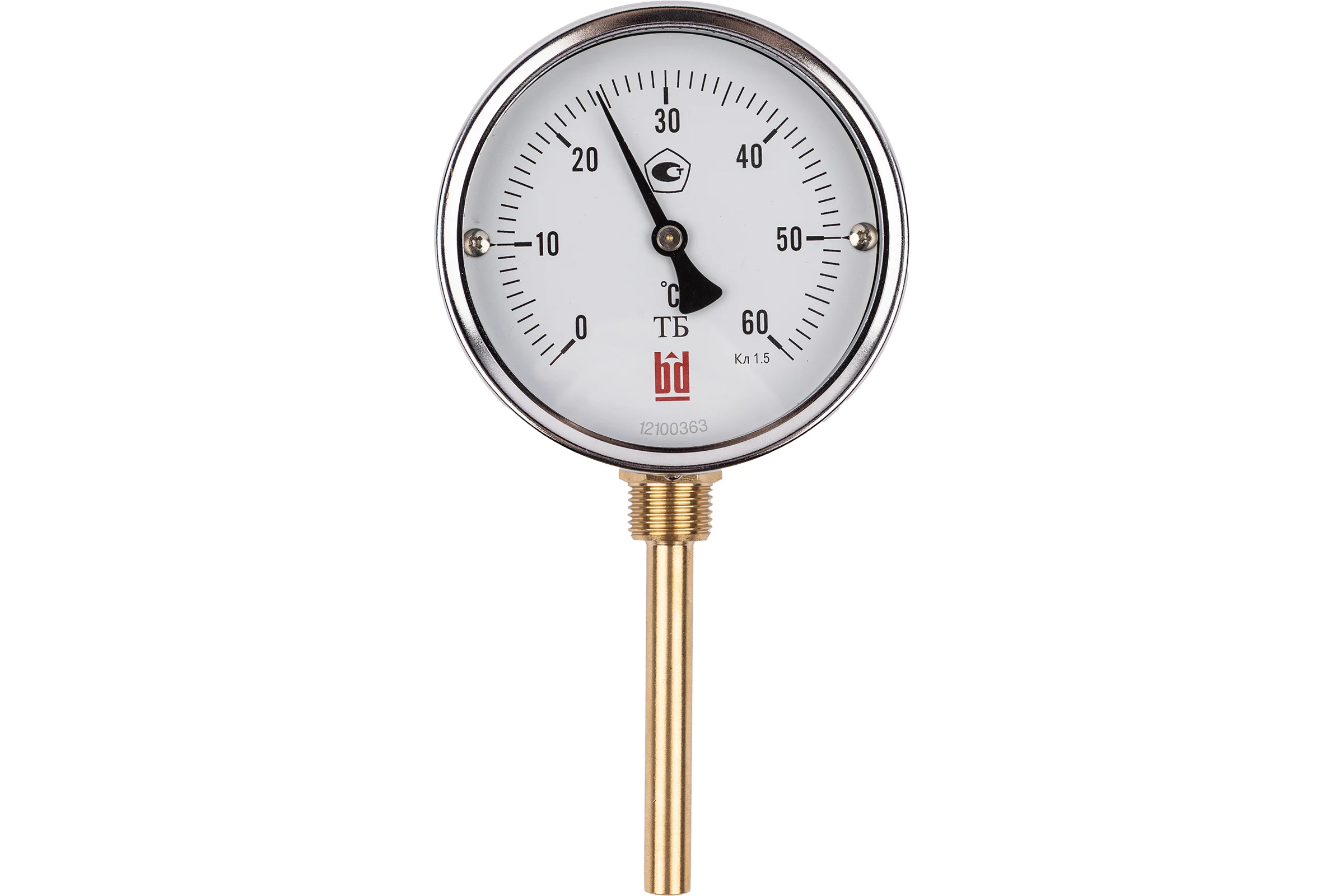 Биметаллический термометр BD ТБ 100Р/64 (-40-60 °C), G 1/2, 1,5 рос, 515141111288
