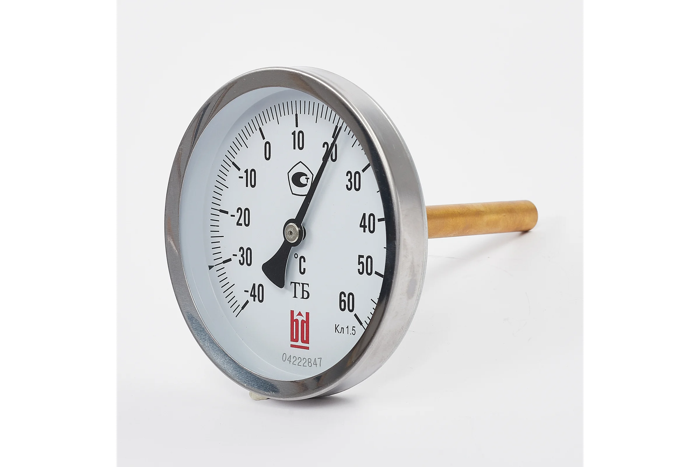 Биметаллический термометр BD ТБ 100Т/150 (-40-60 °C), G 1/2, 1,5 рос, 51551131123