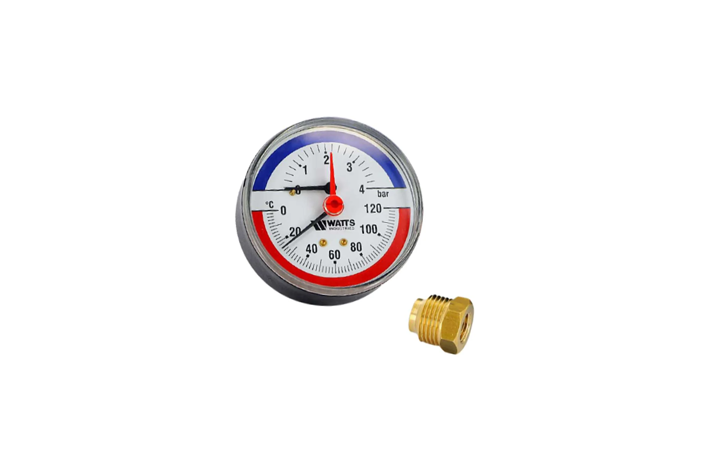 Термоманометр гориз. Watts 63- 1/2-60C- 6bar 332010