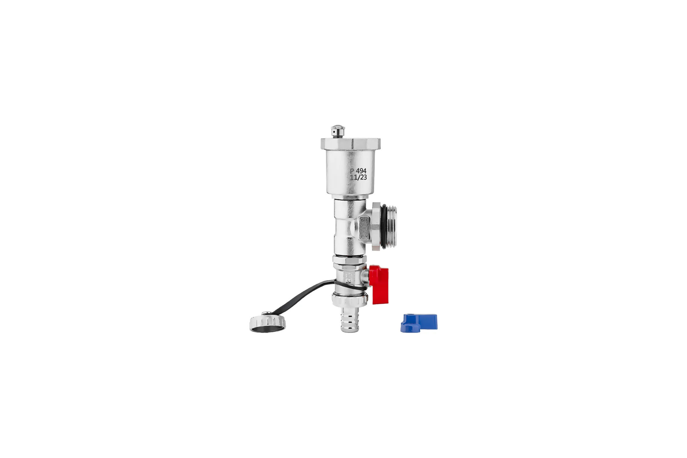 Тройник коллекторный PROFACTOR с воздухоотводчиком и дренажным краном 1 PF MB 814RB