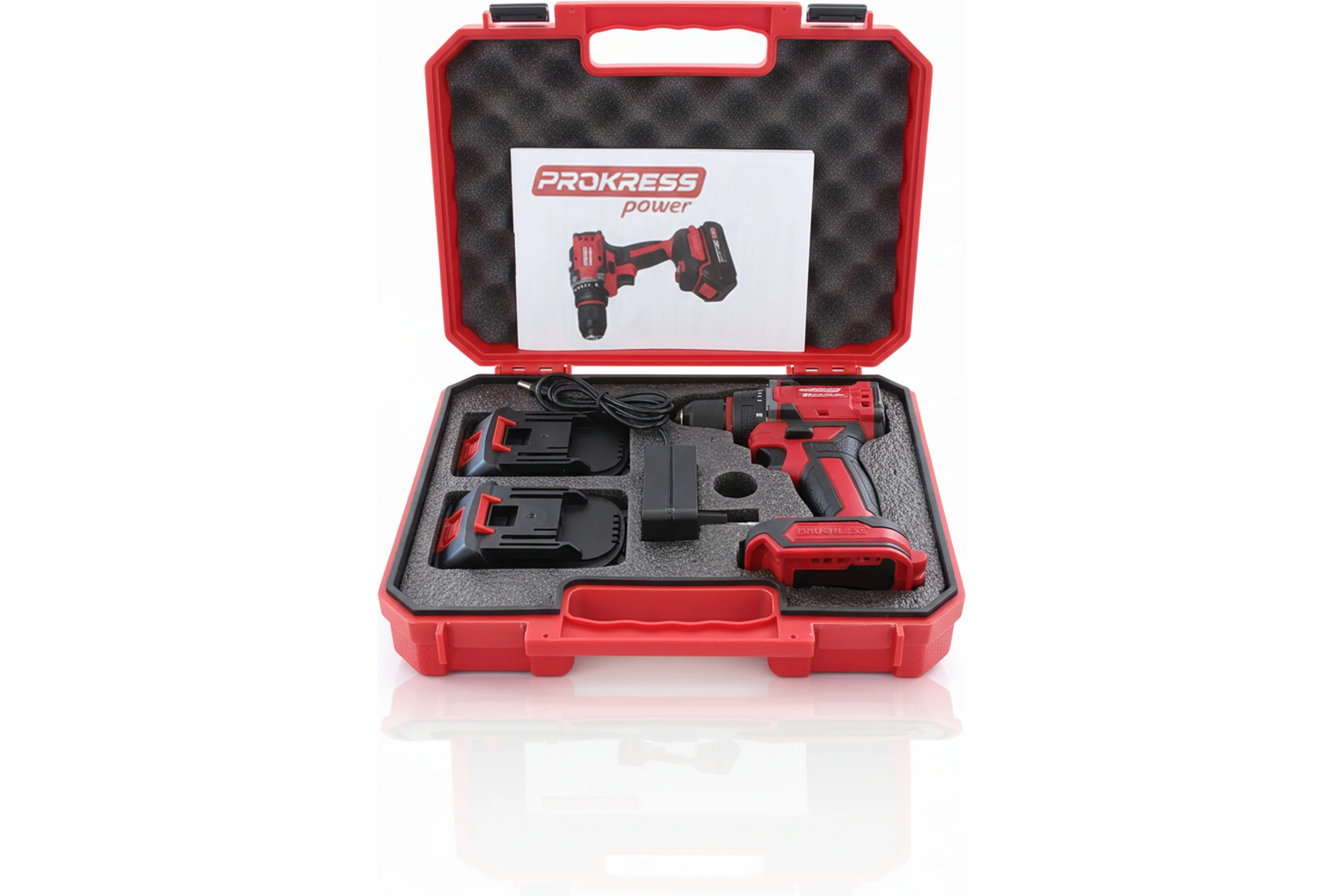 Аккумуляторная дрель-шуруповерт PROKRESSPOWER Li-ion 20V 2,0Ач CD-20/60 BL Xline 60Hm 2 АКБ + ЗУ Prokress power 00-00002303