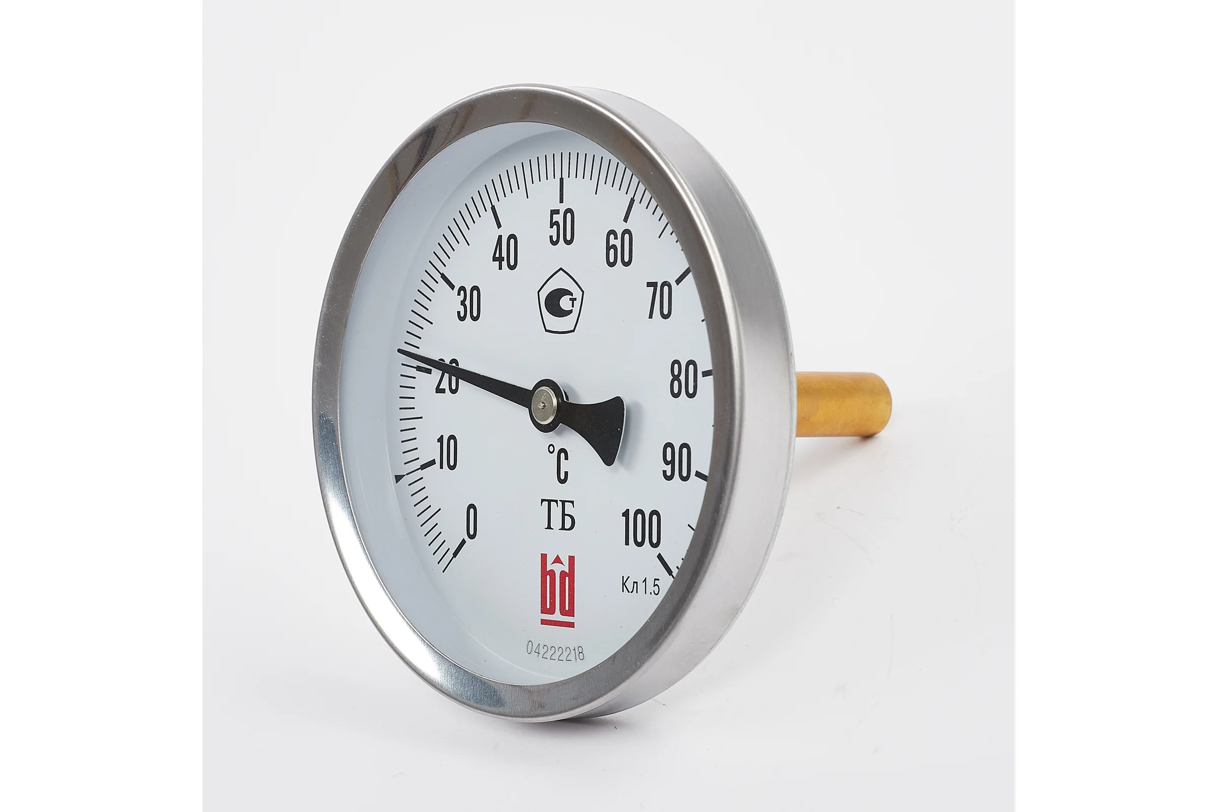 Биметаллический термометр BD ТБ 100Т/100 (0-100 °C), G 1/2, 1,5 рос, 51523101123