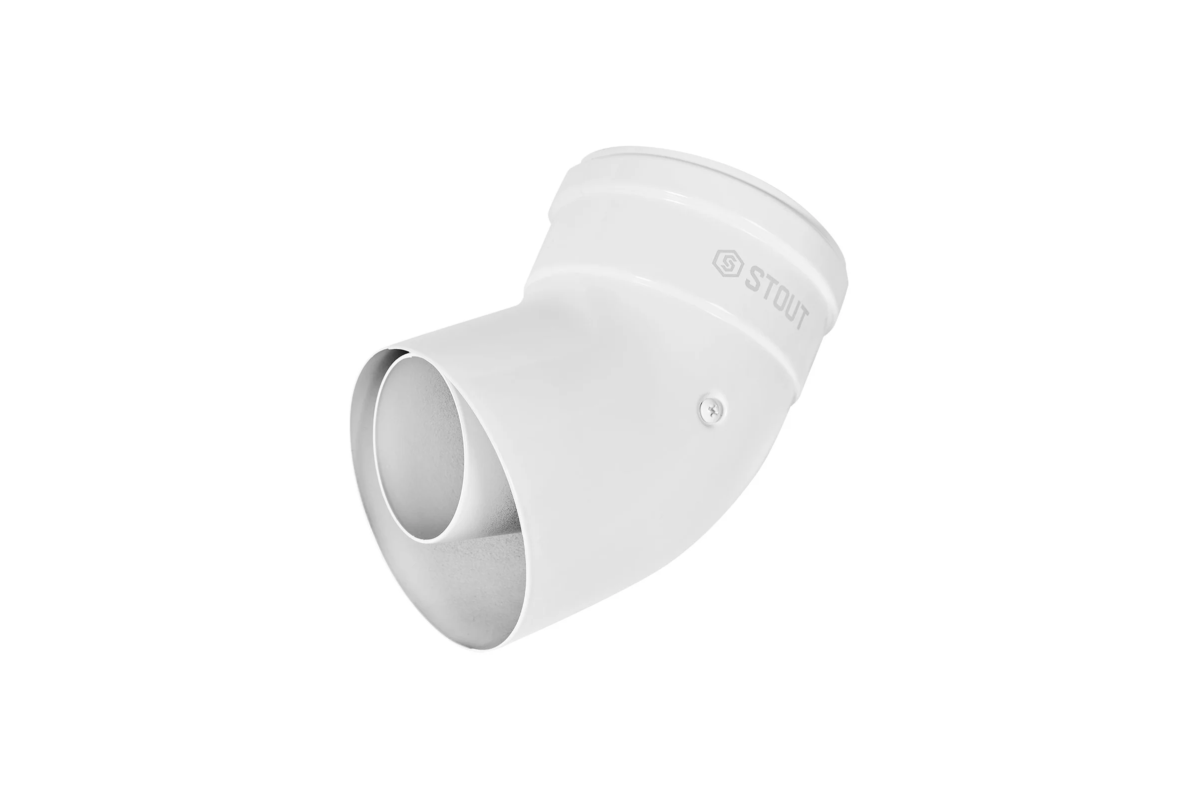 Отвод 45° традиционный коаксиальный STOUT SCR-6010-000145, 45°, D60 (м-м)/100 (м-м) PEE9H4MM72P9NR