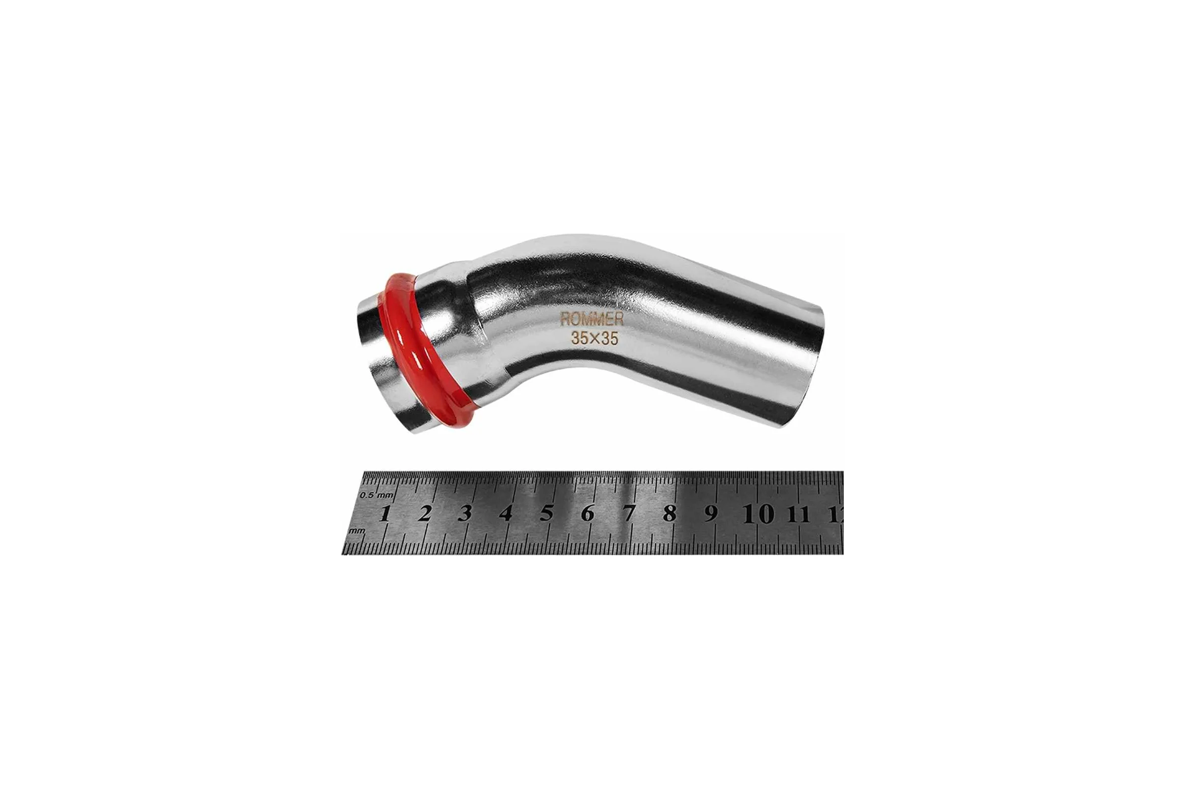 Угольник однораструбный ROMMER RSS-1004-000035 45° ВПр-НПр, 35, из нержавеющей стали, прессовой PEE9H4CCV7FHD9