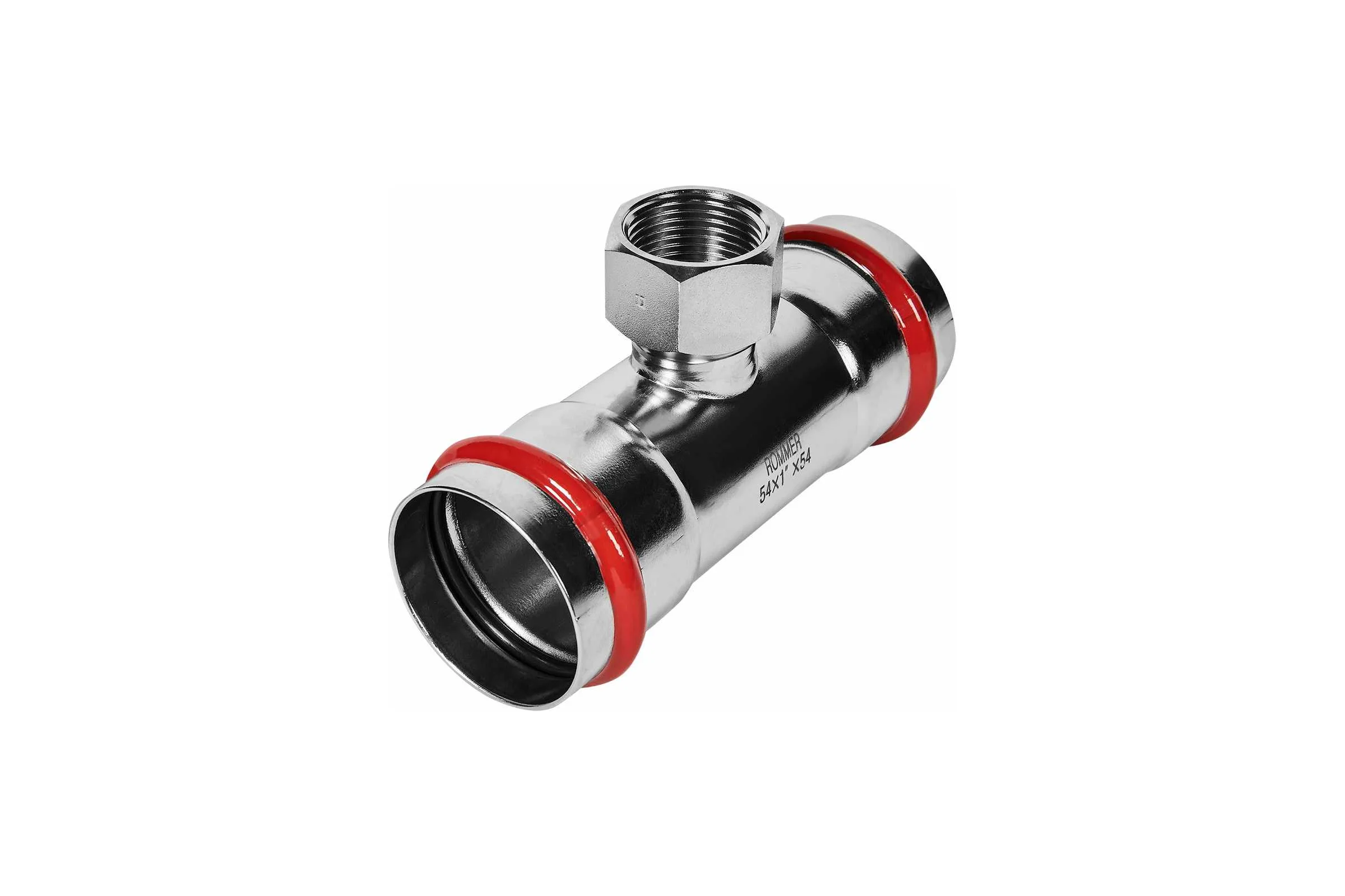 Тройник-переходник ROMMER RSS-1015-000541 ВПр-ВР, 54×1, из нержавеющей стали, прессовой PEE9H4CCV7VCNP