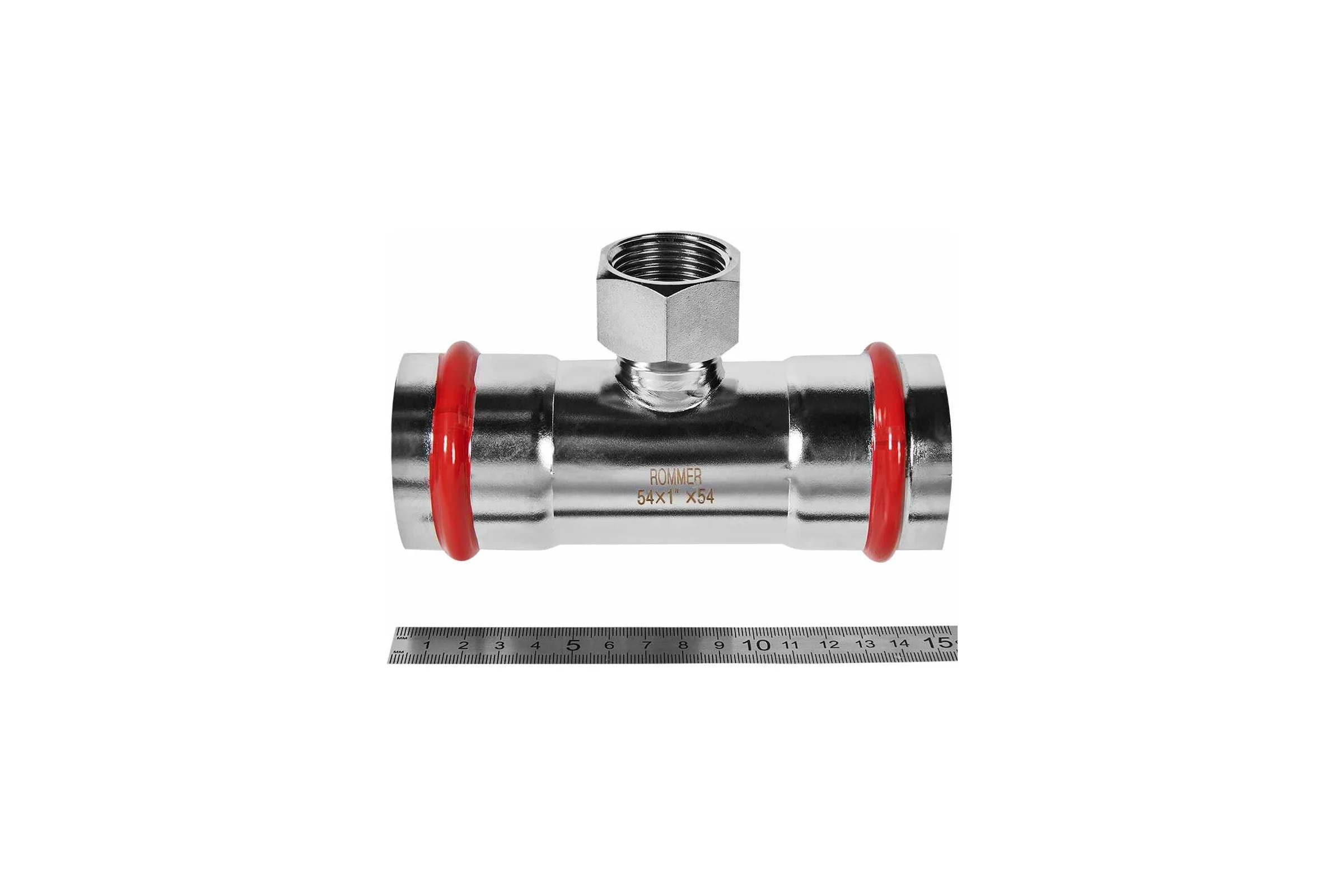 Тройник-переходник ROMMER RSS-1015-000541 ВПр-ВР, 54×1, из нержавеющей стали, прессовой PEE9H4CCV7VCNP