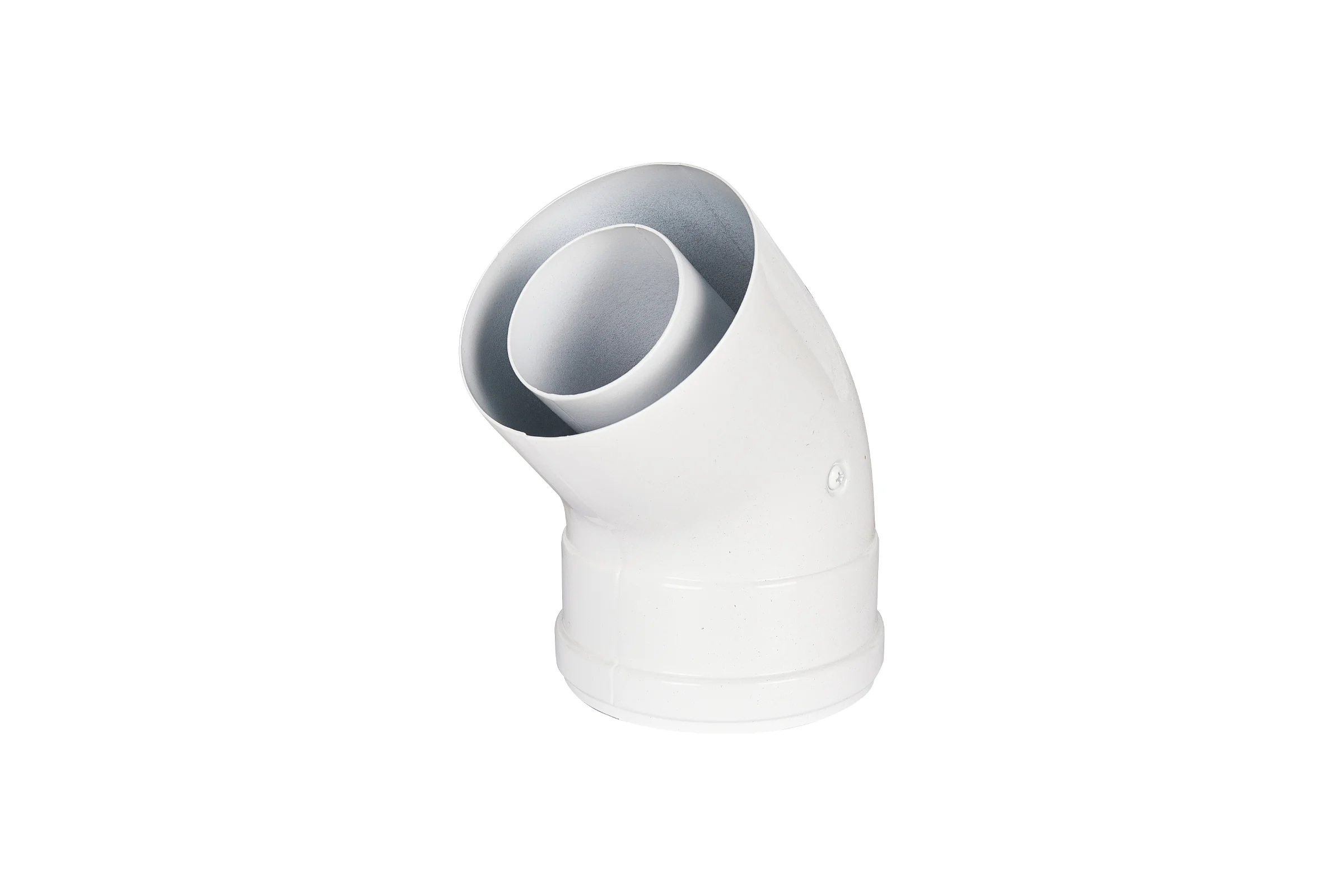 Отвод промежуточный ROMMER INOX Line традиционный коаксиальный D60/100, 45° (мама/папа) RCA-6100-000045 PEE9H4L92M522F