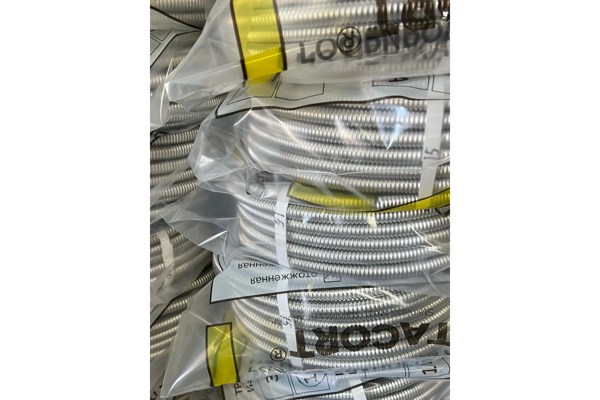Труба гофрированная STACORT 30м, 22A FLEXY из нержавеющей стали для гибких подводок, отожженная TO-22A FLEXY-30