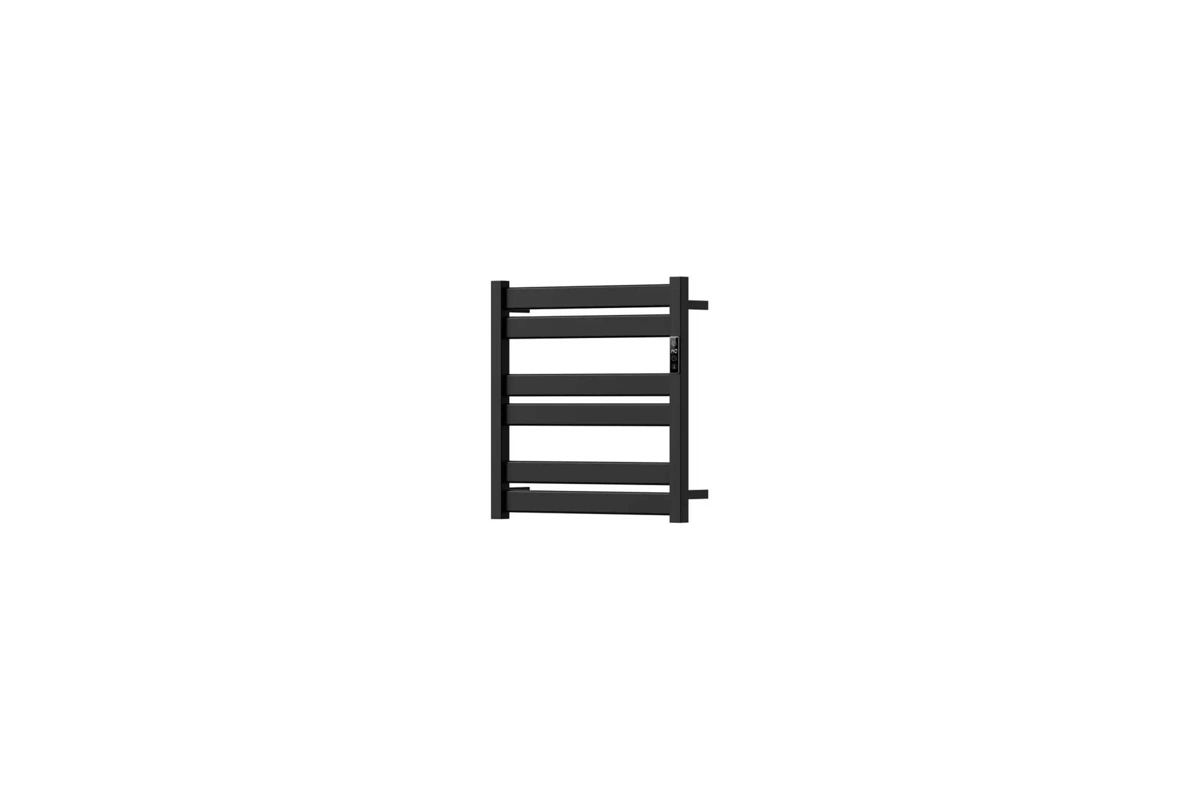 Полотенцесушитель дизайнерский электрический Bauedge BAU Elite Black 53х52, подключение справа, черный матовый AF0034
