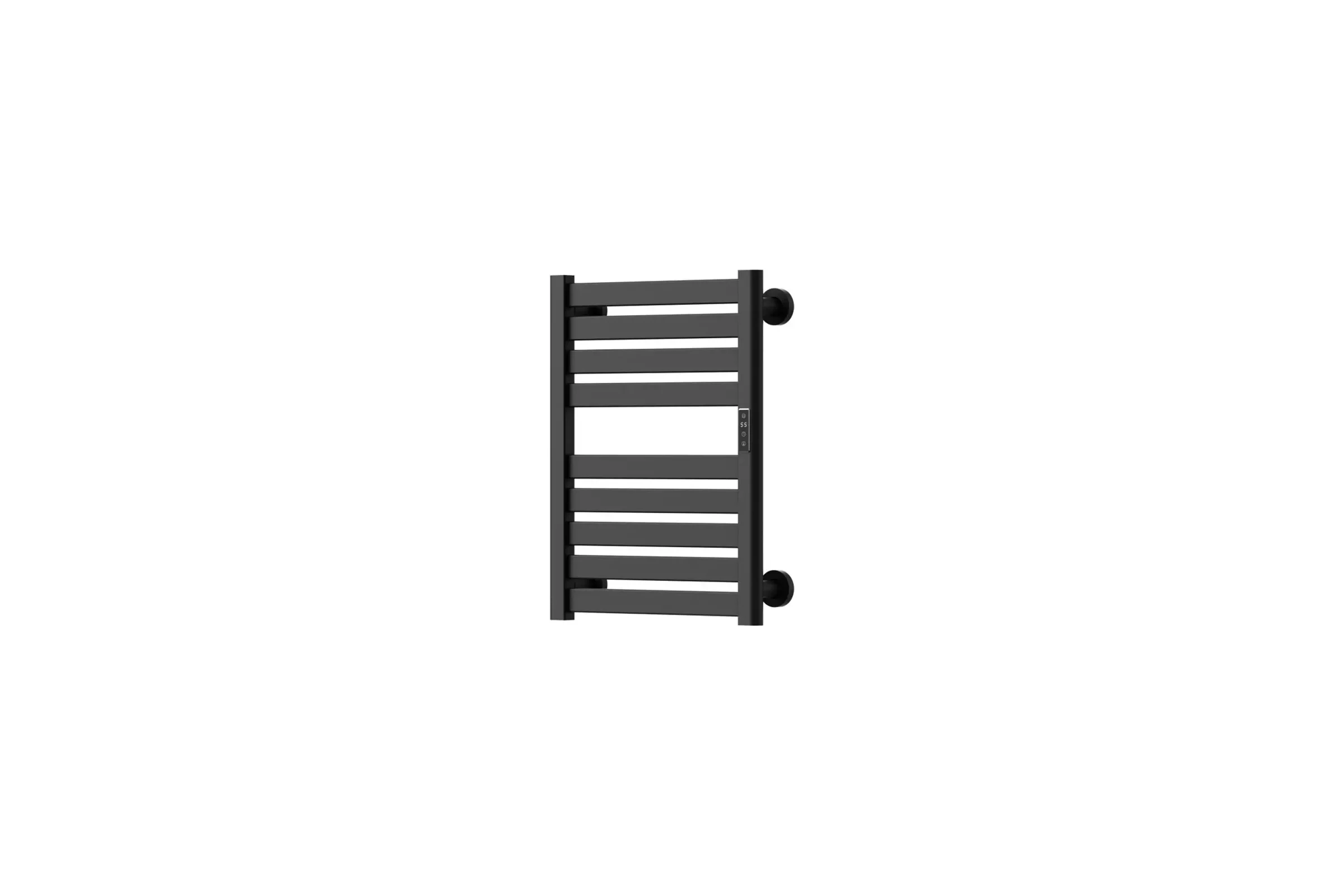 Полотенцесушитель дизайнерский электрический Bauedge BAU Elite Elegant Black 60х45, подключение справа, черный AF0028