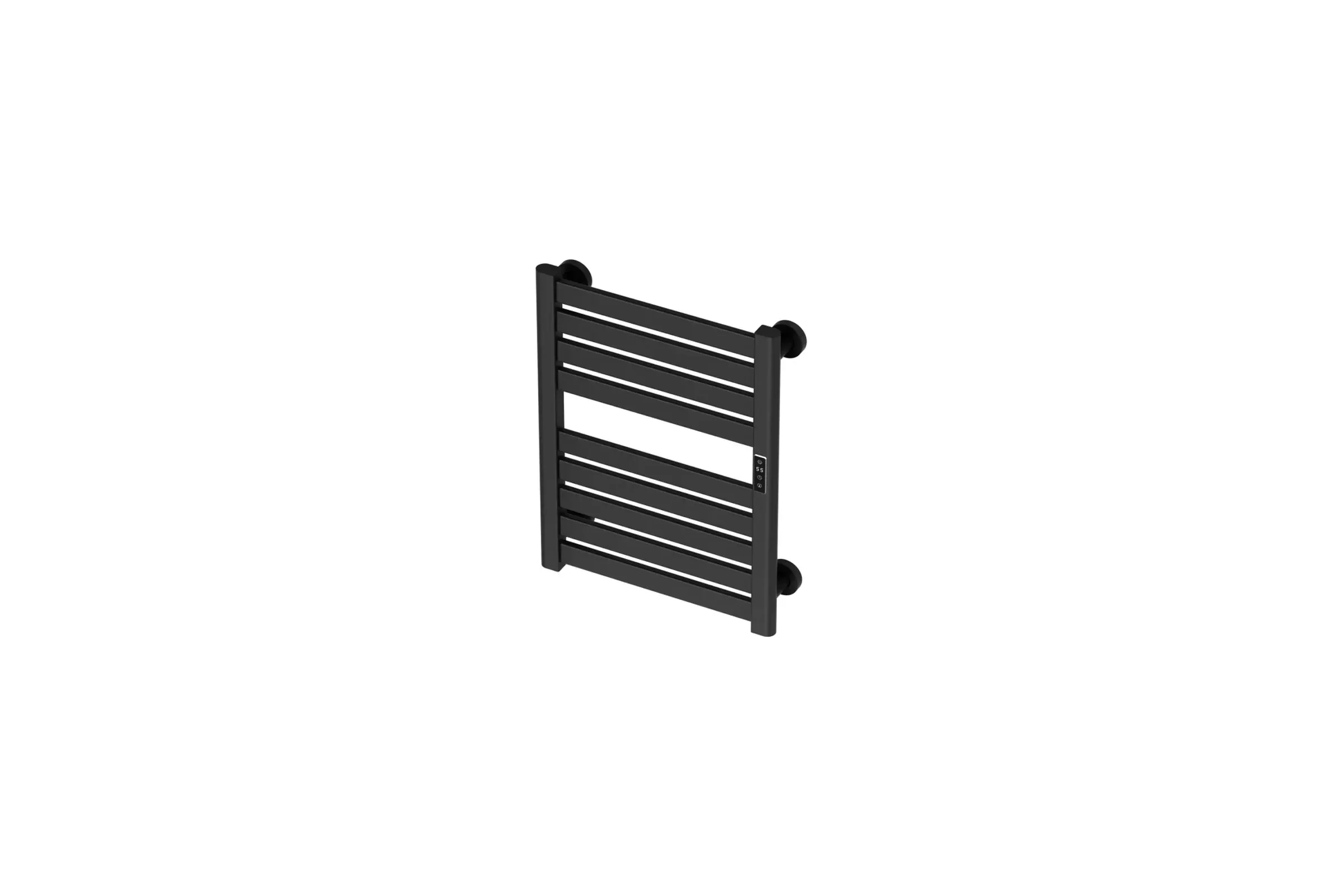 Полотенцесушитель дизайнерский электрический Bauedge BAU Elite Elegant Black 60х45, подключение справа, черный AF0028