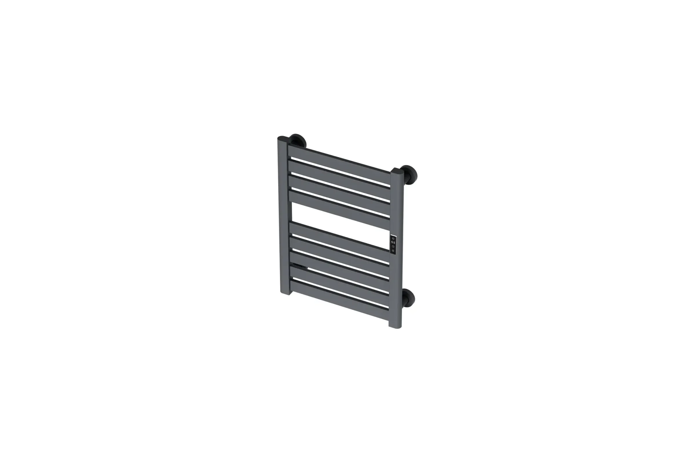Полотенцесушитель дизайнерский электрический Bauedge BAU Elite Elegant Gun Grey 60х45, подключение справа AF0030