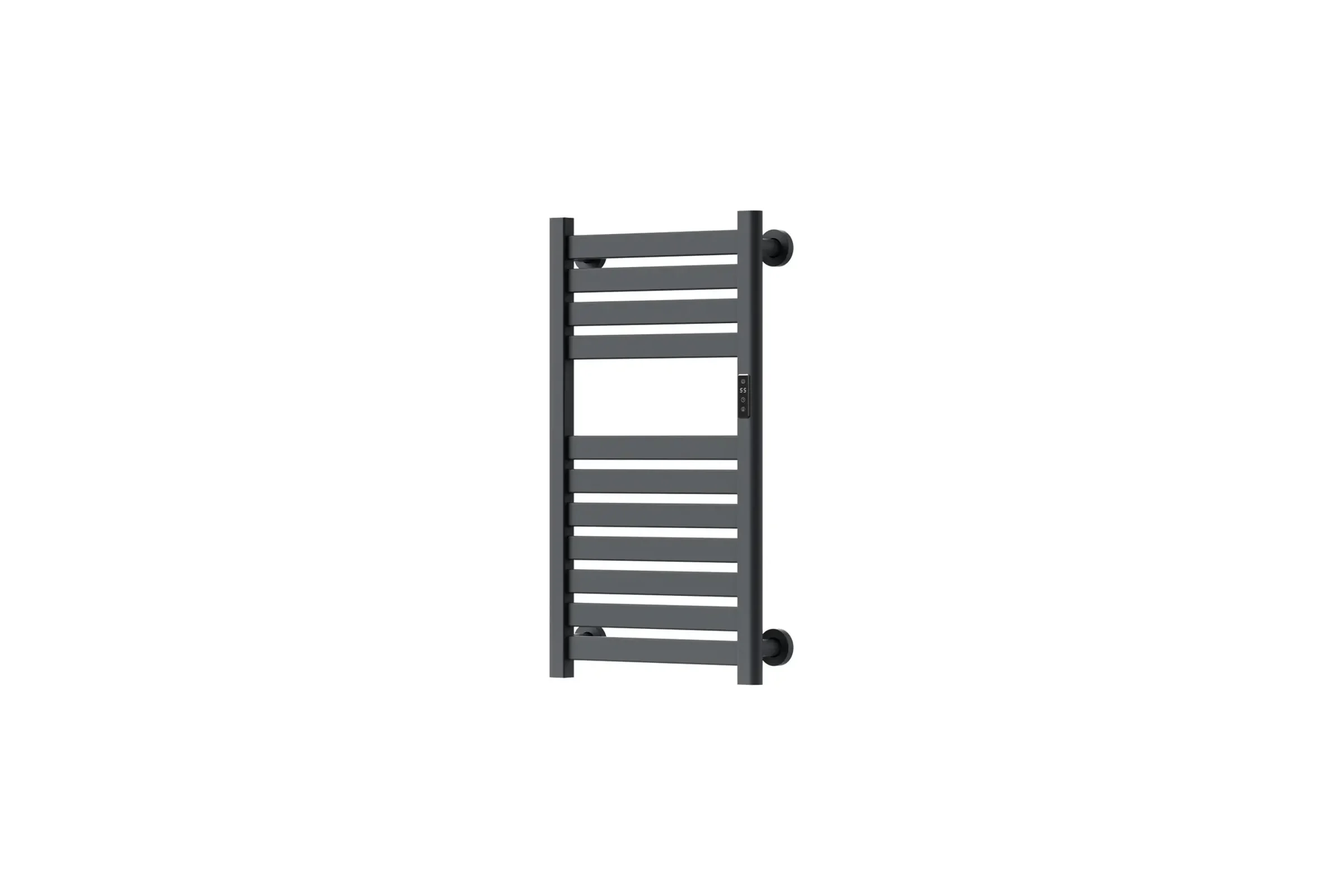 Полотенцесушитель дизайнерский электрический Bauedge BAU Elite Elegant Gun Grey 80х45, подключение справа AF0027