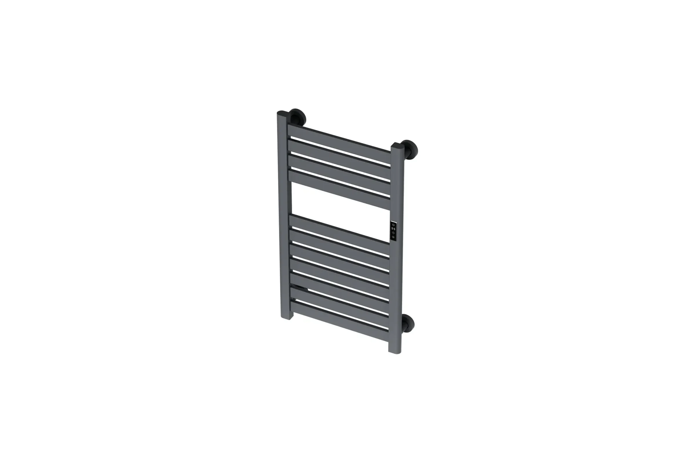 Полотенцесушитель дизайнерский электрический Bauedge BAU Elite Elegant Gun Grey 80х45, подключение справа AF0027