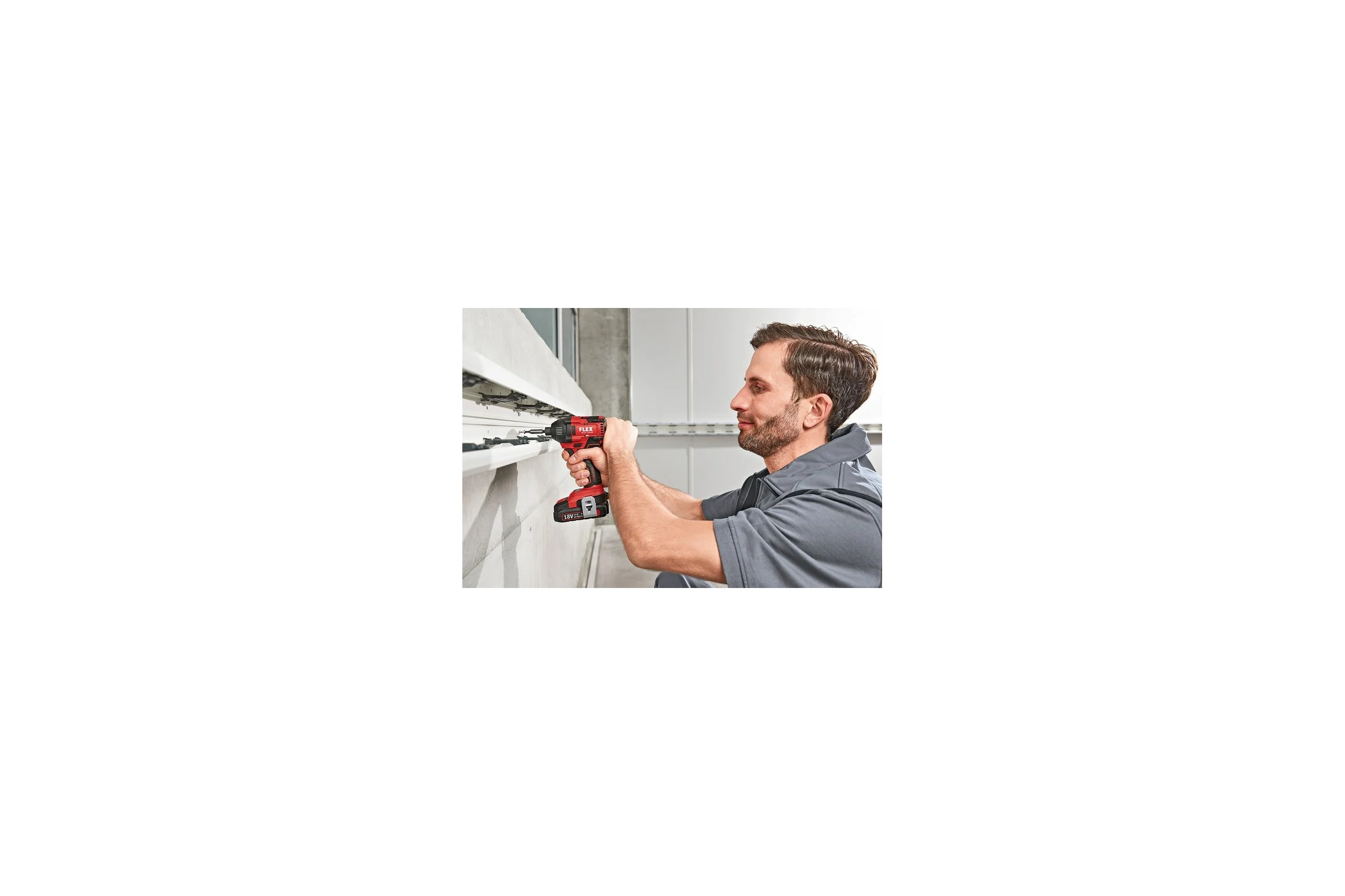 Трехскоростной ударный аккумуляторный шуруповерт FLEX ID 1/4" 18.0-EC/5.0 Set 504920
