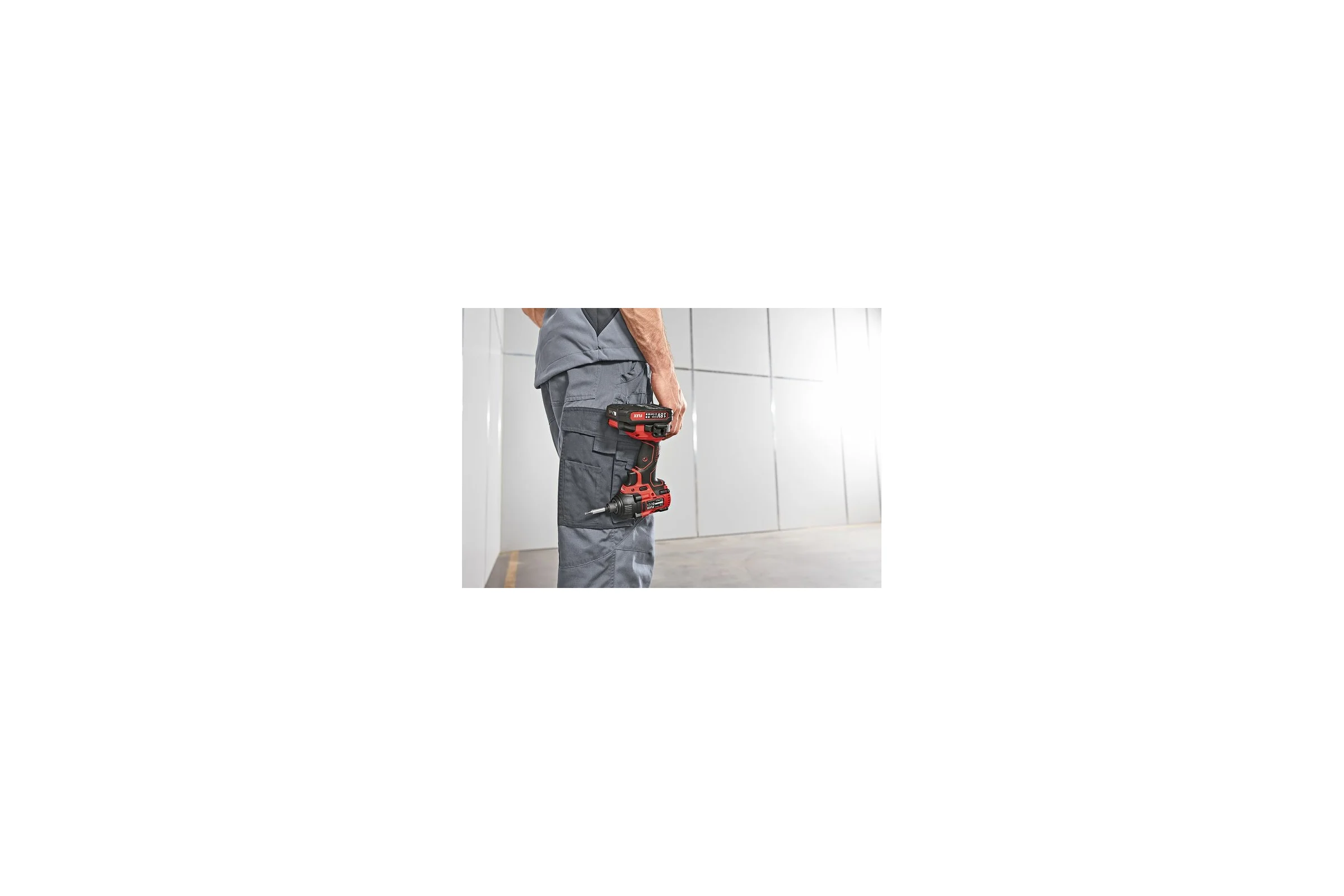 Трехскоростной ударный аккумуляторный шуруповерт FLEX ID 1/4" 18.0-EC/5.0 Set 504920