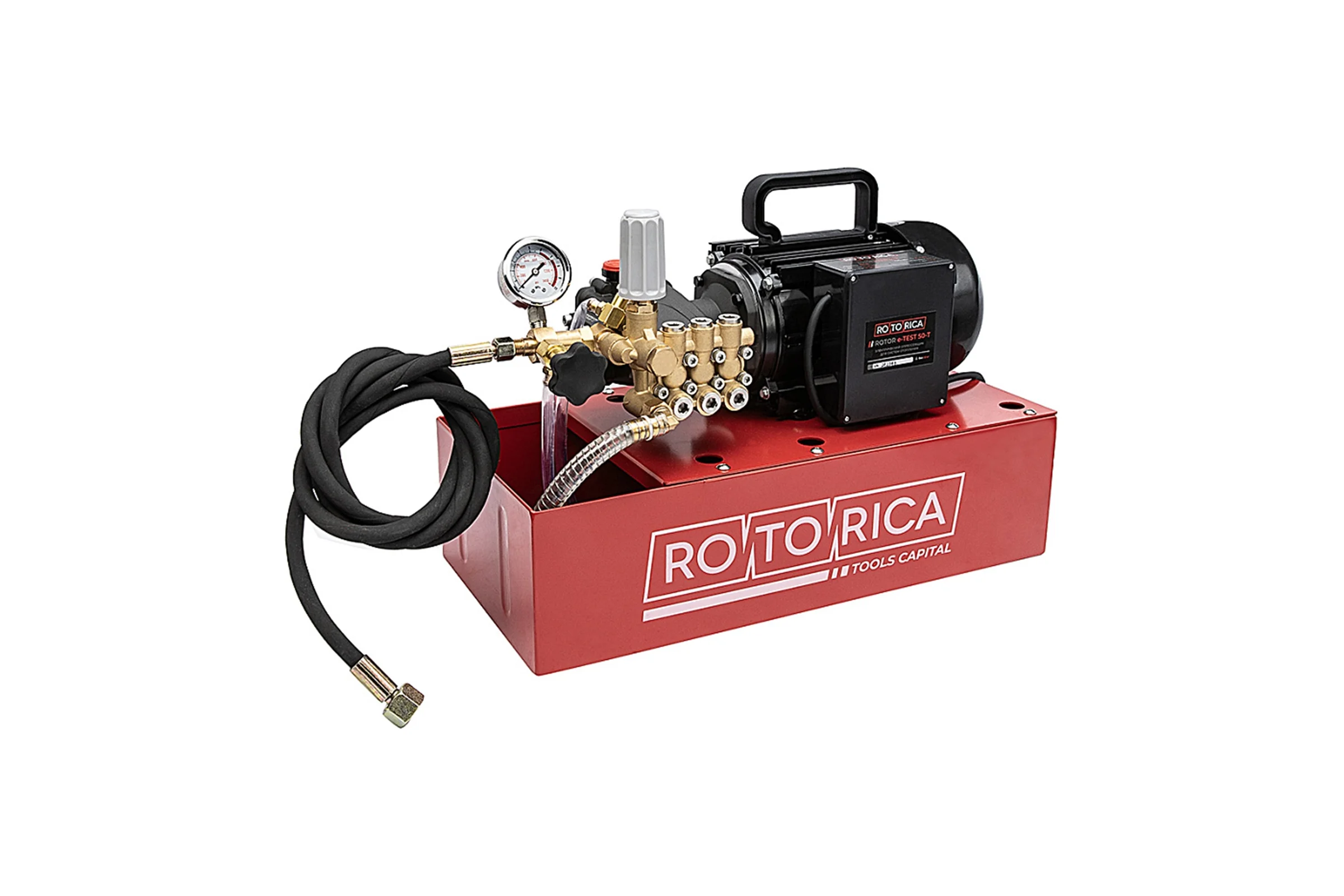 Электрический опрессовщик Rotorica e-Test 50T с баком 18л, 10л/мин RT.1624050