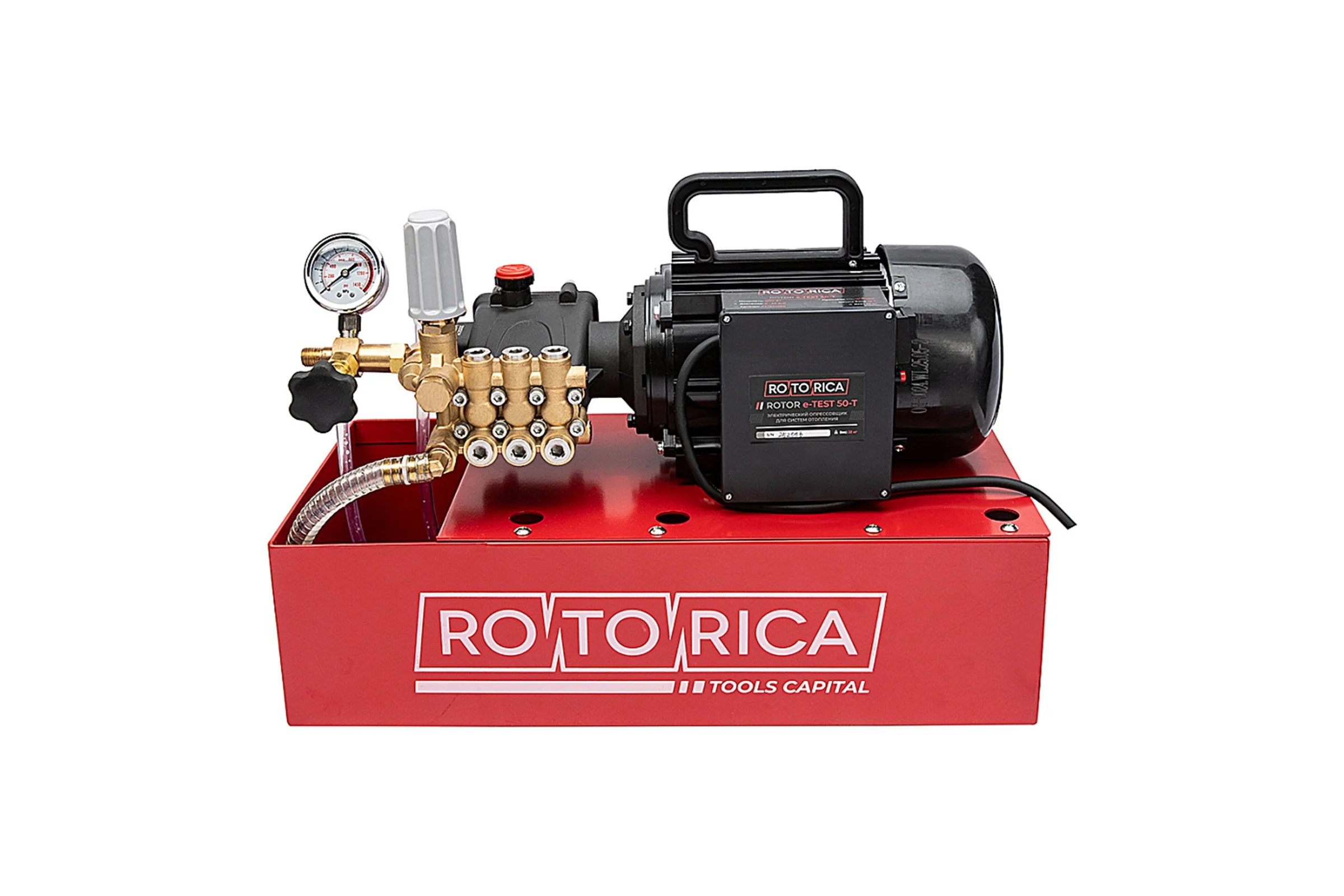 Электрический опрессовщик Rotorica e-Test 50T с баком 18л, 10л/мин RT.1624050