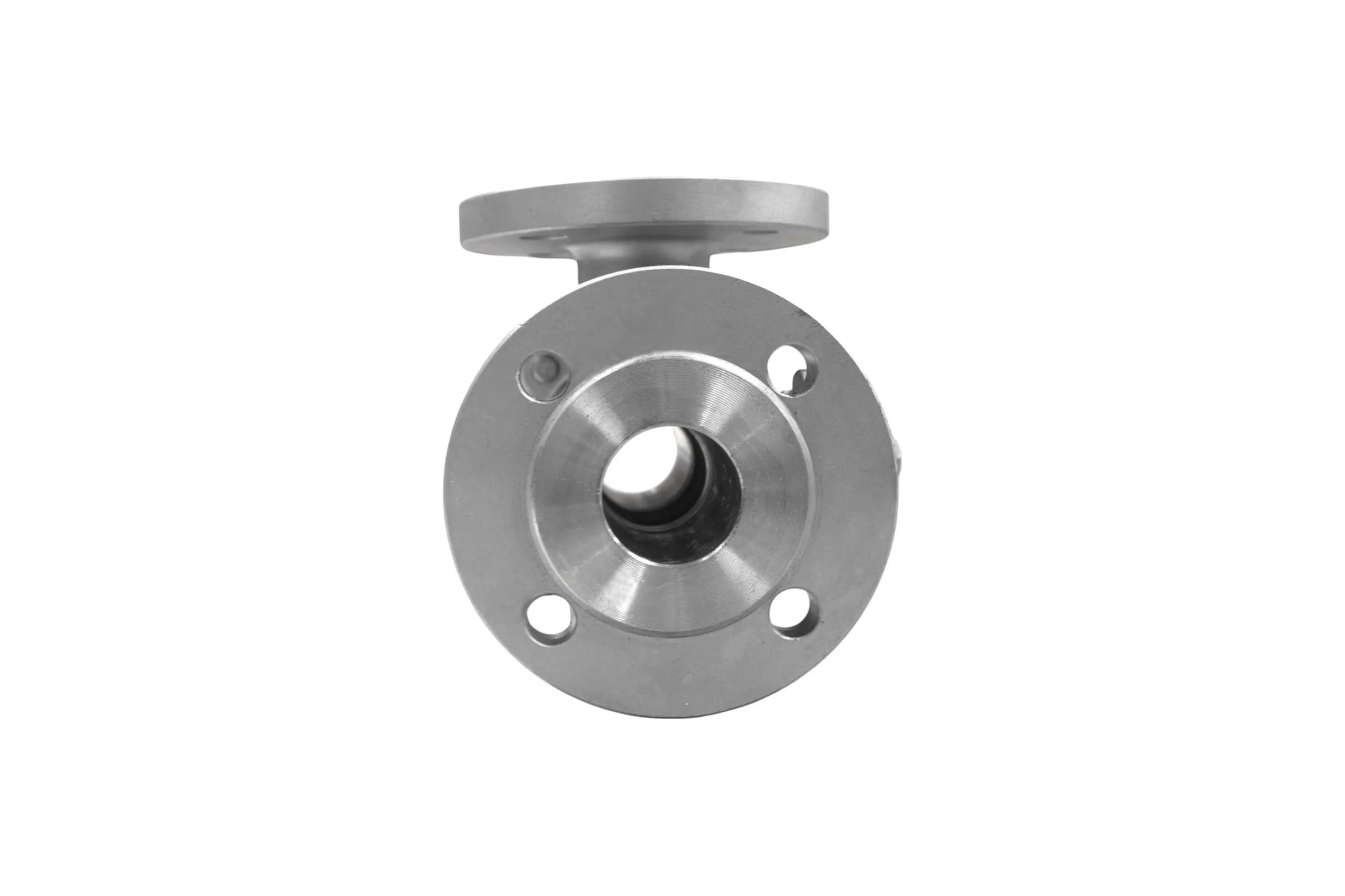Кран шаровый трехходовой NEWKEY (T-тип) под привод фланцевый нержавеющий, AISI316 DN50, (CF8M), PN40 NK-BF3tph50/6