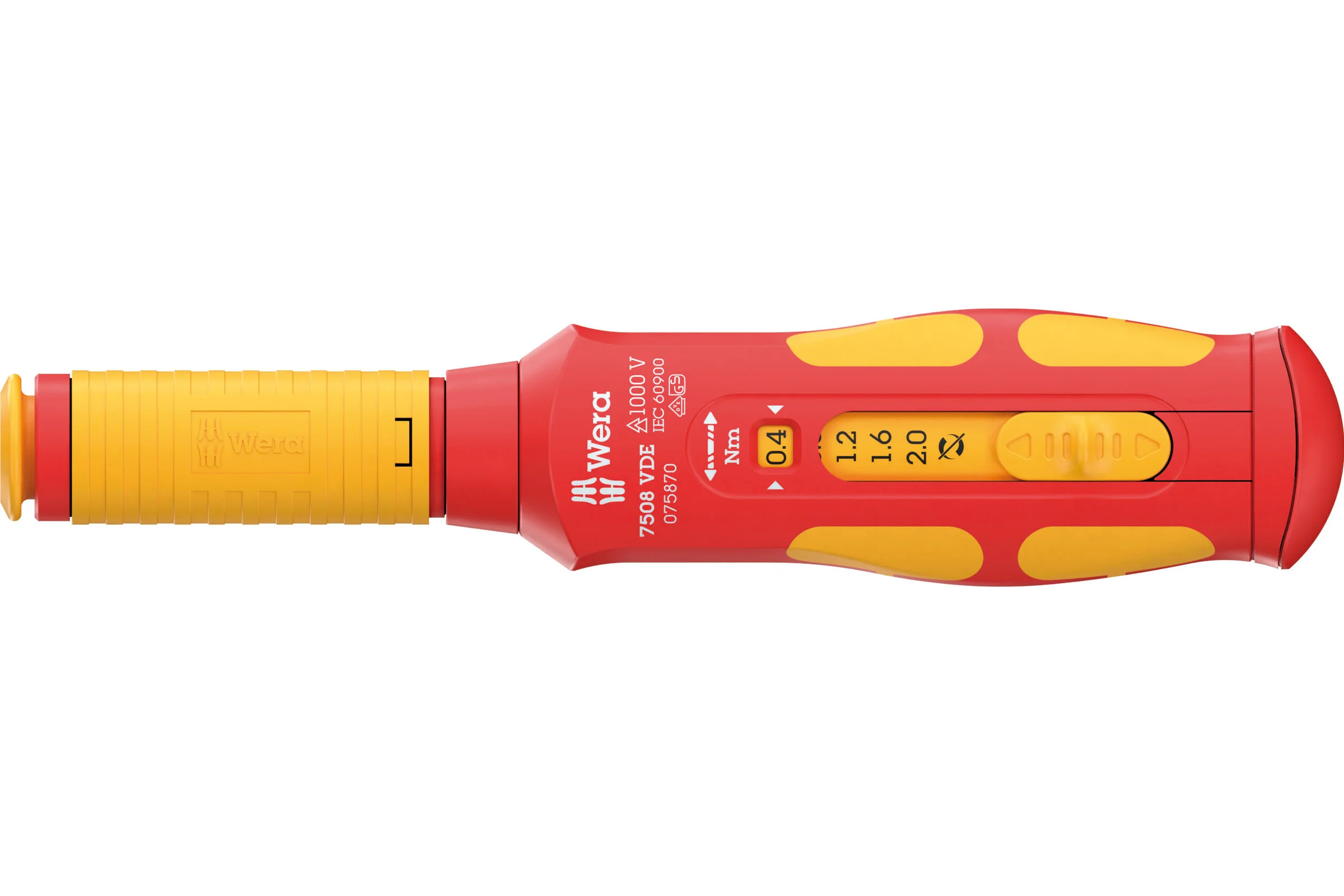 Отвёртка динамометрическая WERA 7508 Safe-Torque VDE Kraftform 0.4 / 0.8 / 1.2 / 1.6 / 2.0 Нм WE-075870