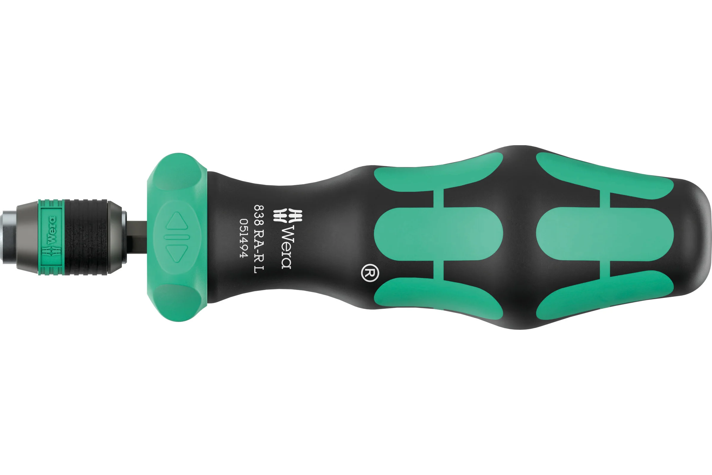 Отвертка-битодержатель WERA 838 RA-R L с трещоткой, 140 мм, 1/4", С 6,3 / E6,3 WE-051494