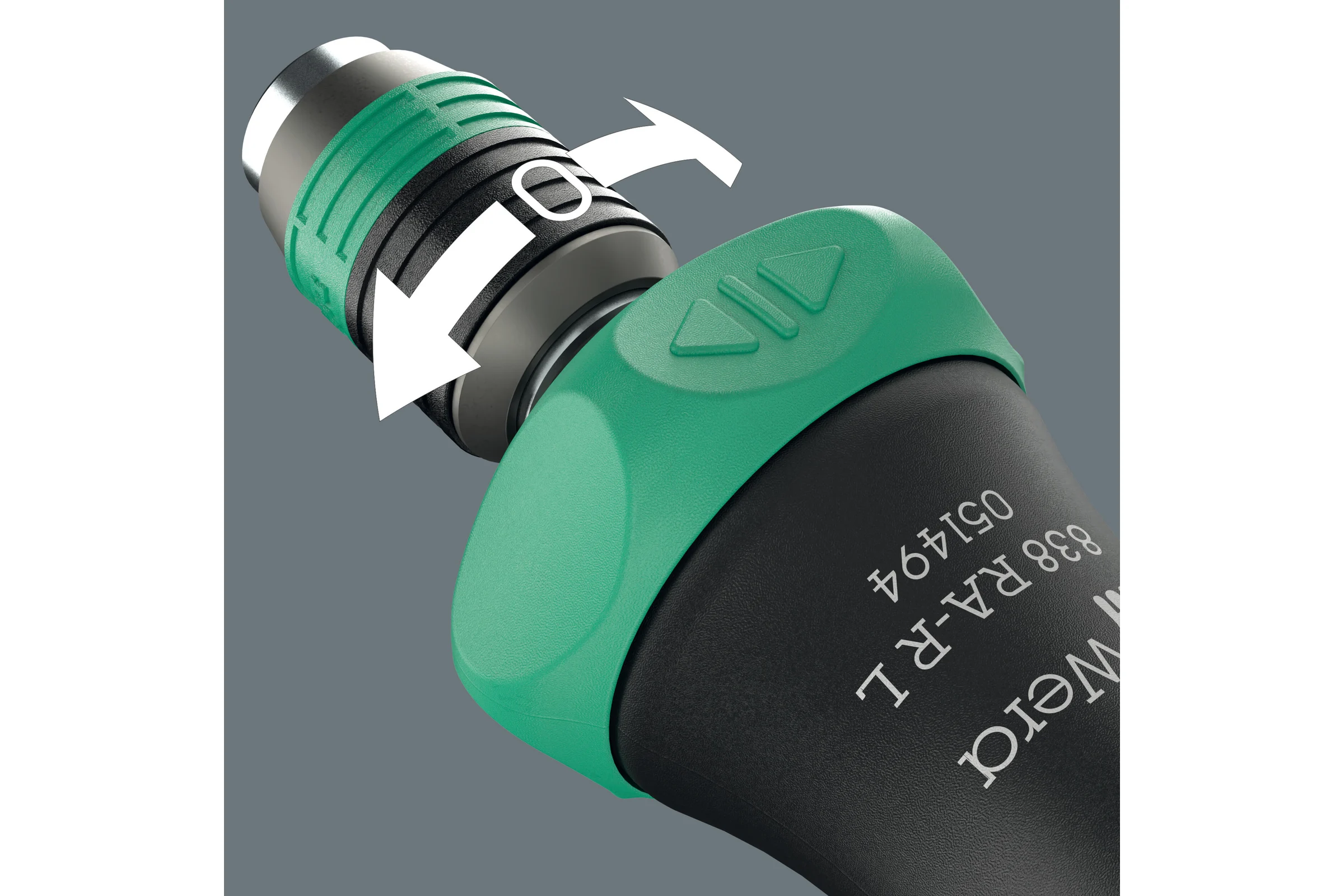 Отвертка-битодержатель WERA 838 RA-R L с трещоткой, 140 мм, 1/4", С 6,3 / E6,3 WE-051494