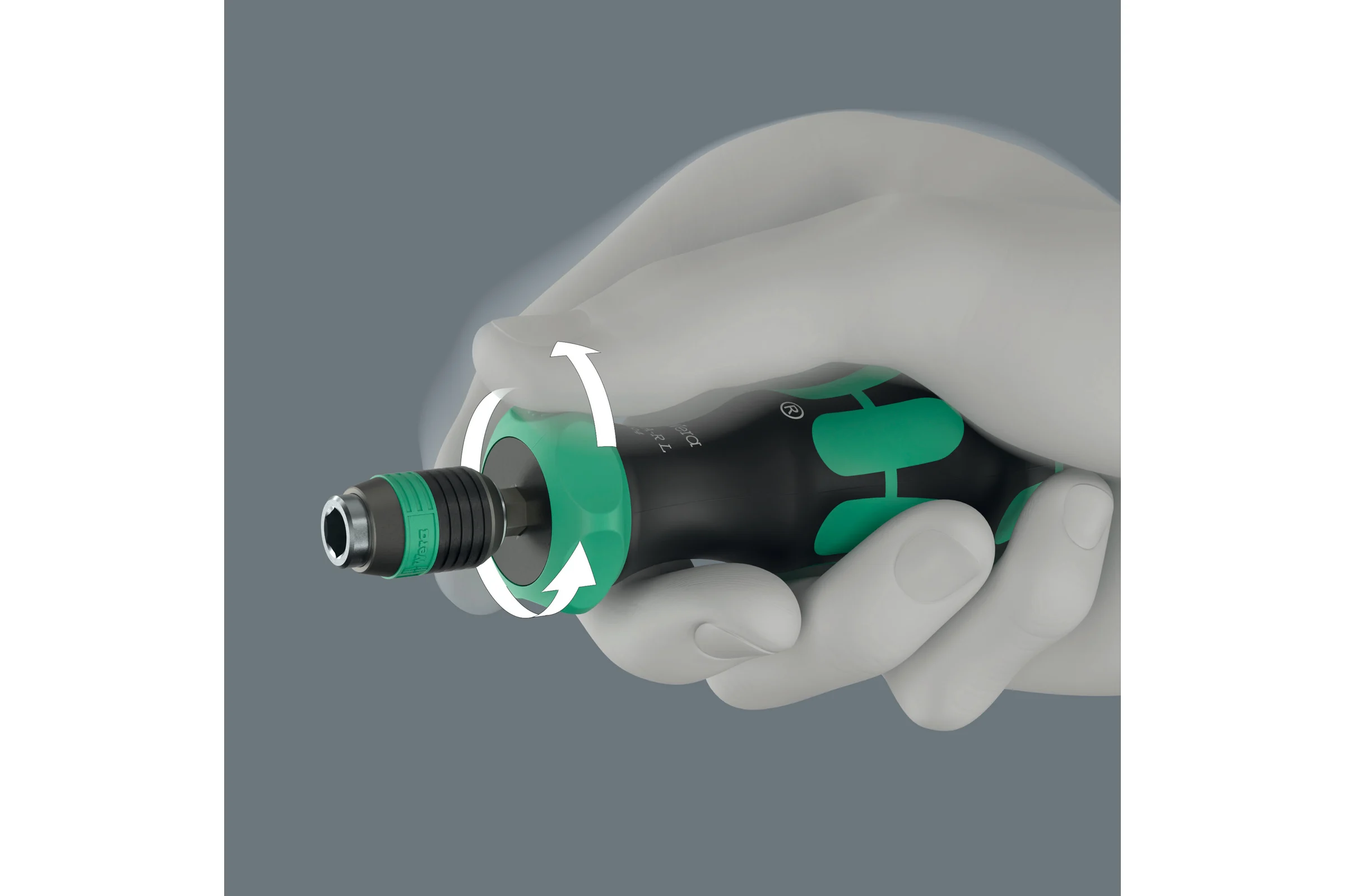 Отвертка-битодержатель WERA 838 RA-R L с трещоткой, 140 мм, 1/4", С 6,3 / E6,3 WE-051494