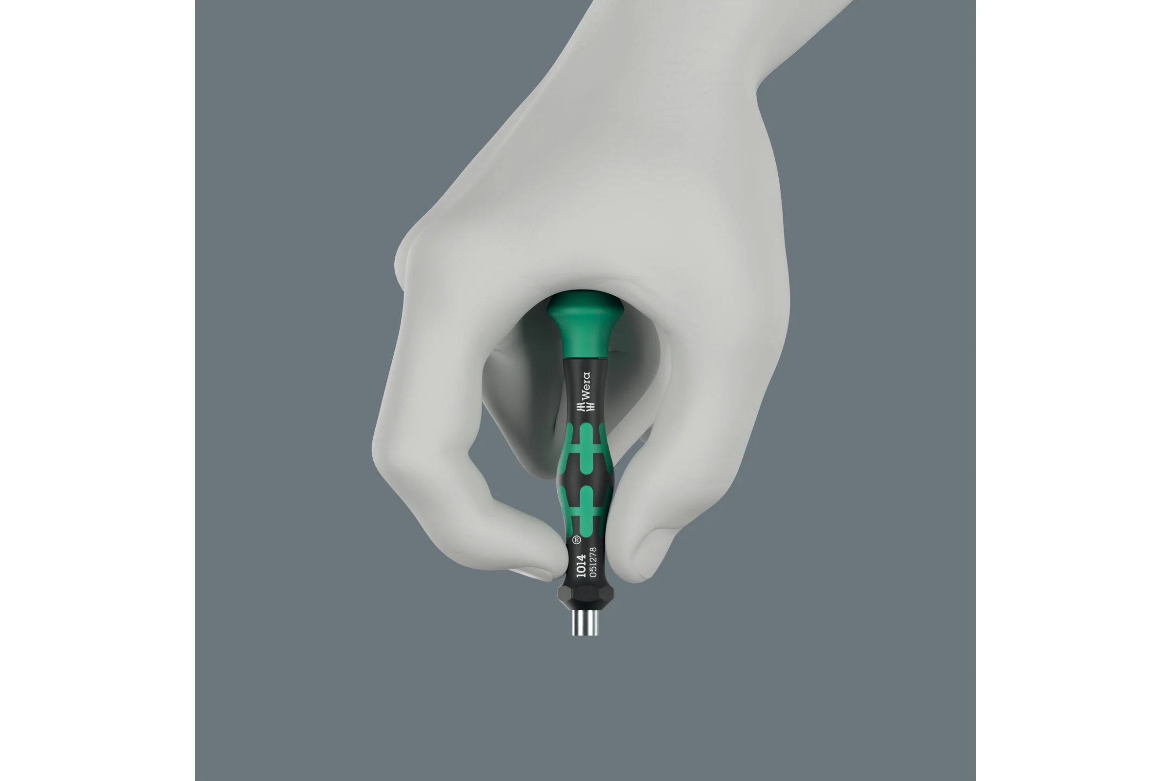 Отвёртка-битодержатель WERA для 4 мм бит 1014 Kraftform Micro, 4 мм x 80 мм WE-051278
