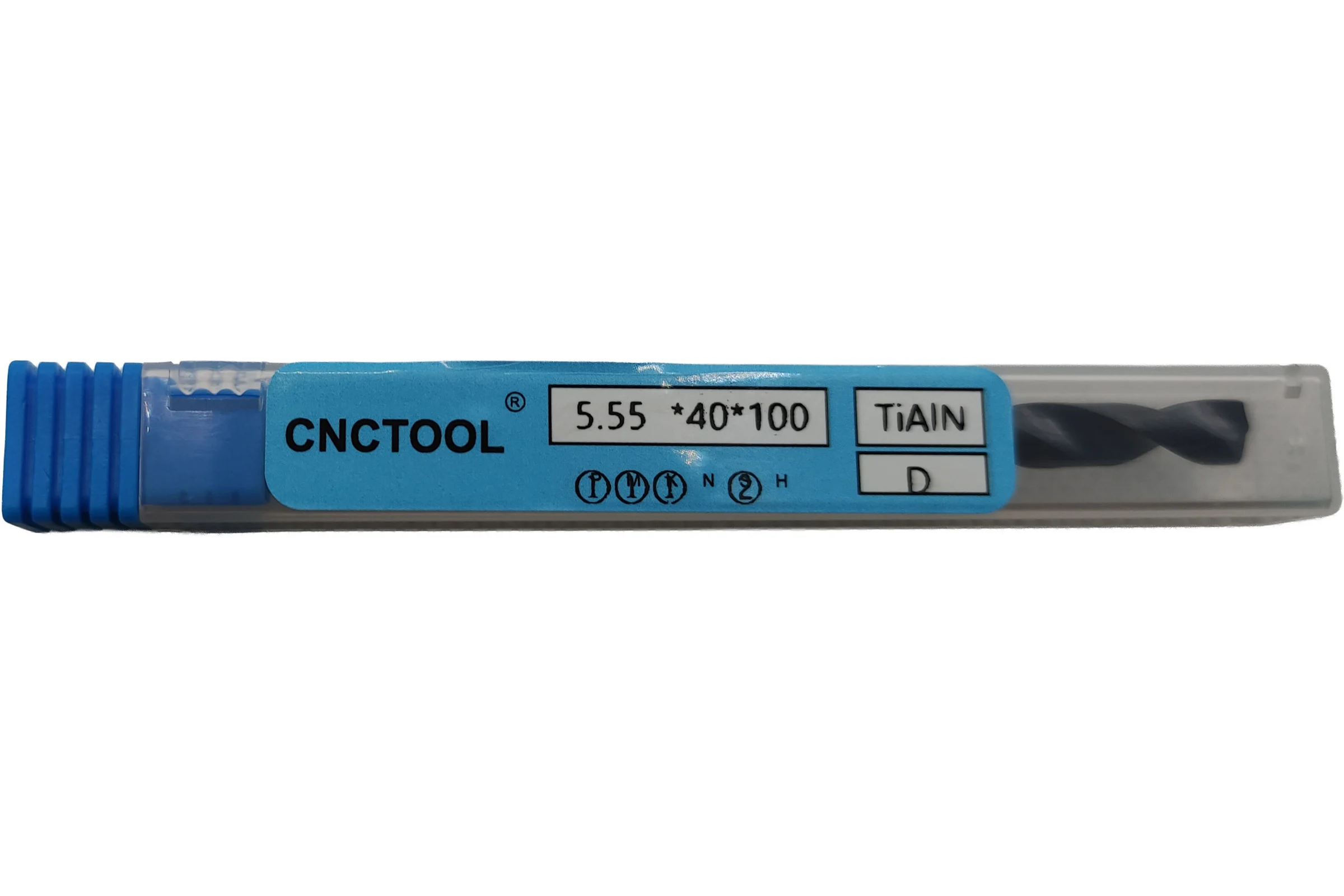 Сверло по металлу твердосплавное CNCTOOL VHM 5,55х40х100, хв.5.55 HTB-TiAlN 185590