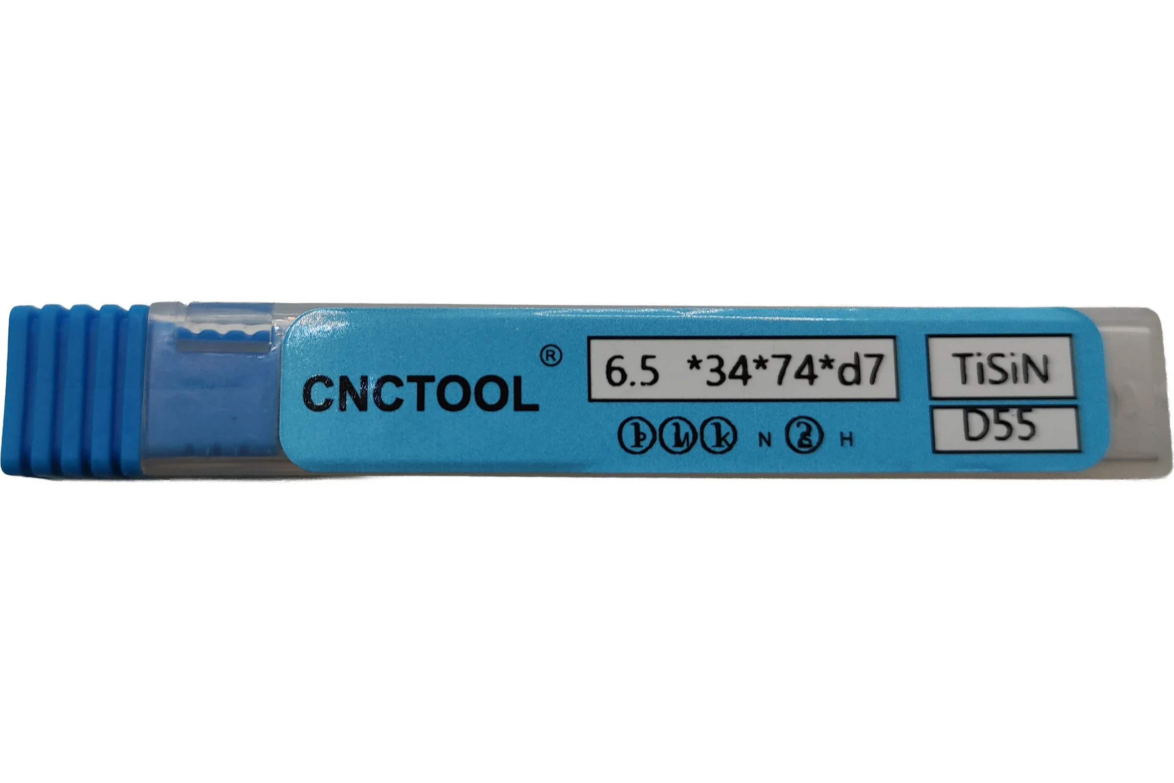 Сверло по металлу твердосплавное CNCTOOL VHM 6,5х34х74, хв.7 D55-TiSiN 185648