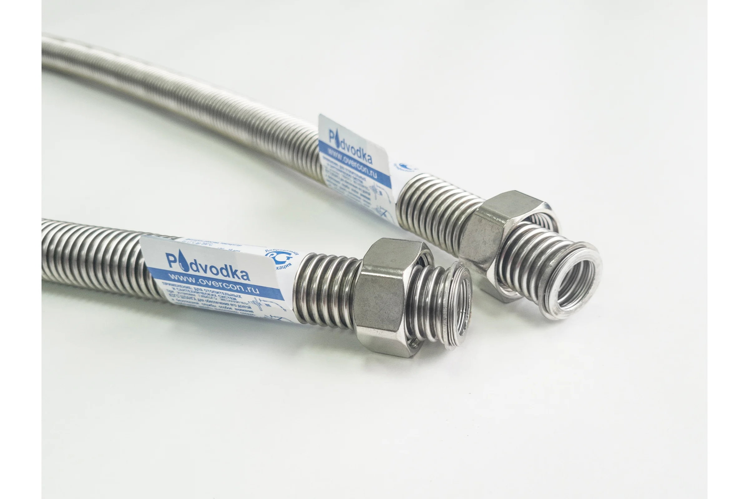 Шланг сильфонный OVERCON 4 м 3/4 Г-Г SS PODVODKA вода 4610043811950