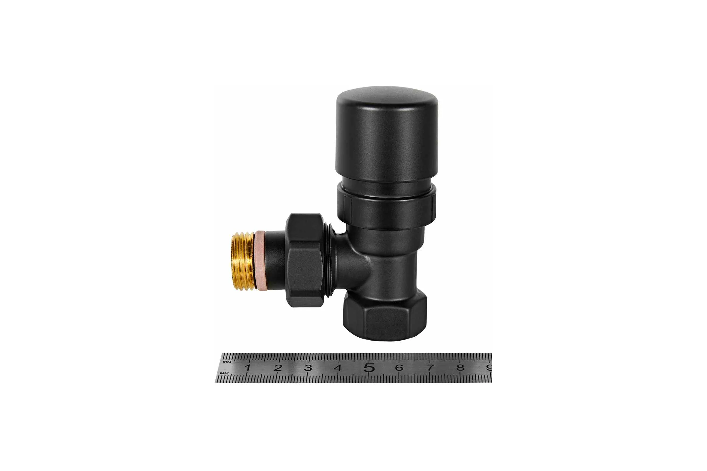 Клапан термостатический STOUT SVTD-0002-000015B Design черный, угловой 1/2 RG00943679B41F