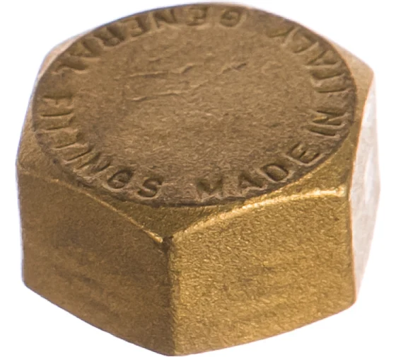 Заглушка латунная 1/2" для трубопровода GENERAL FITTINGS 51098-1/2
