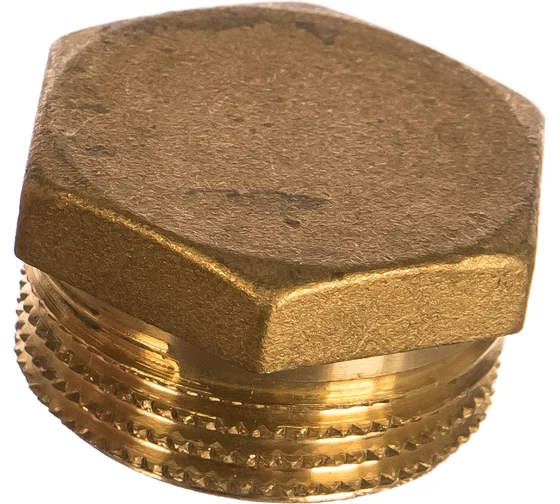 Заглушка латунная 1" для трубопровода GENERAL FITTINGS 51098-S-1
