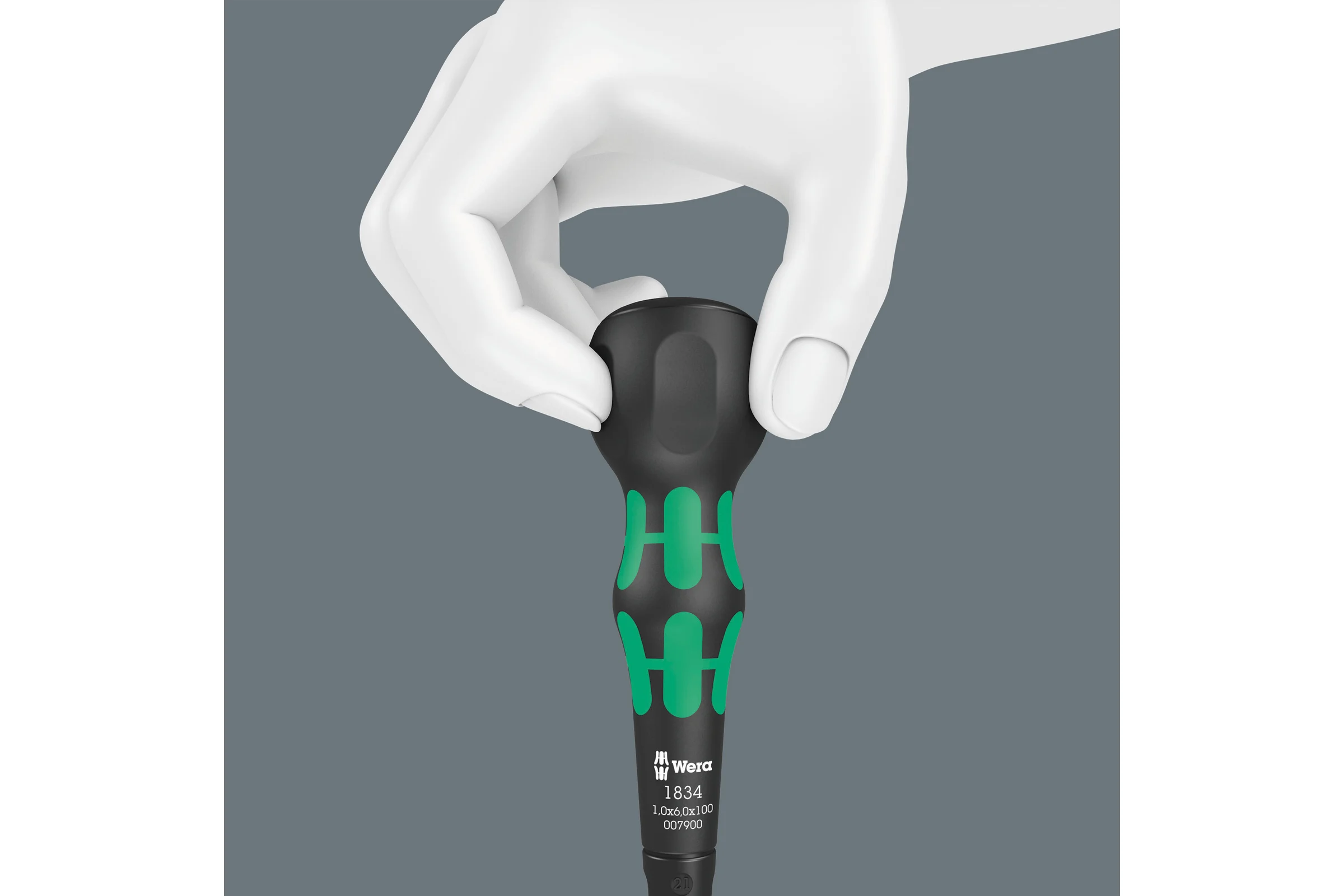 Плоская отвёртка WERA 1834 SL Kraftform Ball-Grip 1 мм x 6 мм x 100 мм WE-007900