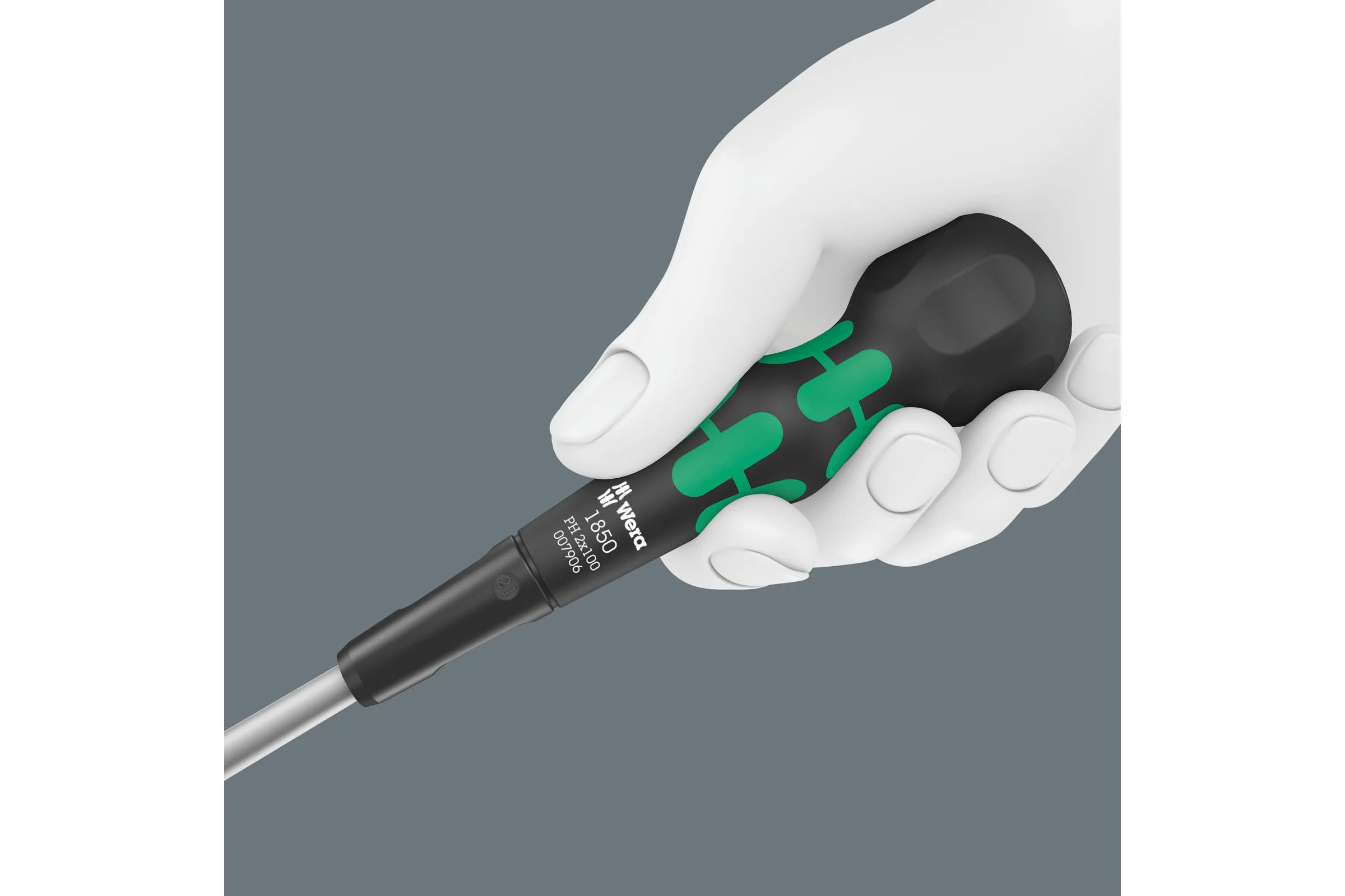 Крестовая отвёртка WERA 1850 PH Kraftform Ball-Grip PH 2 x 100 мм WE-007906